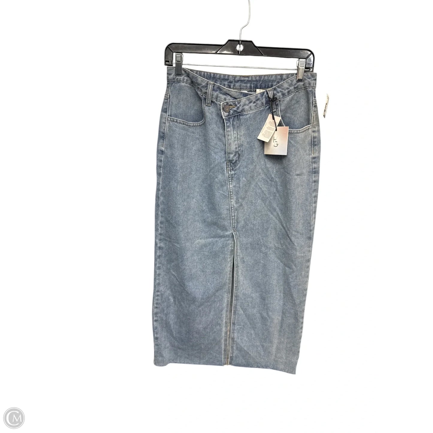 Skirt Maxi By Happily Grey In Blue Denim, Size: 4