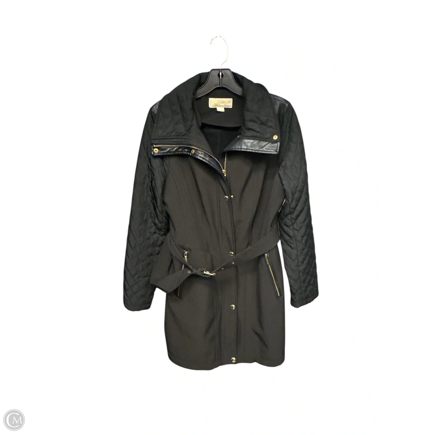 Coat Trench Coat By Michael By Michael Kors In Black, Size: M