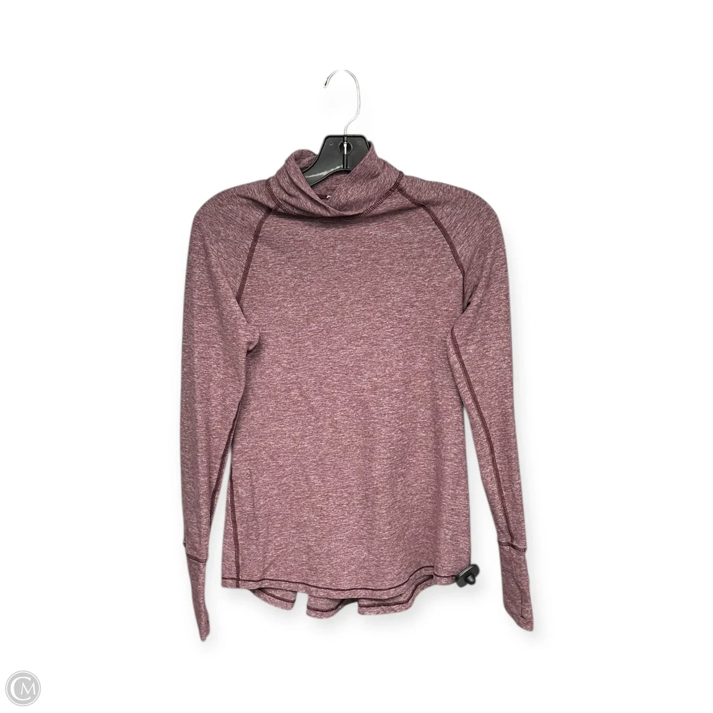 Athletic Top Long Sleeve Collar By Lululemon In Maroon, Size: S