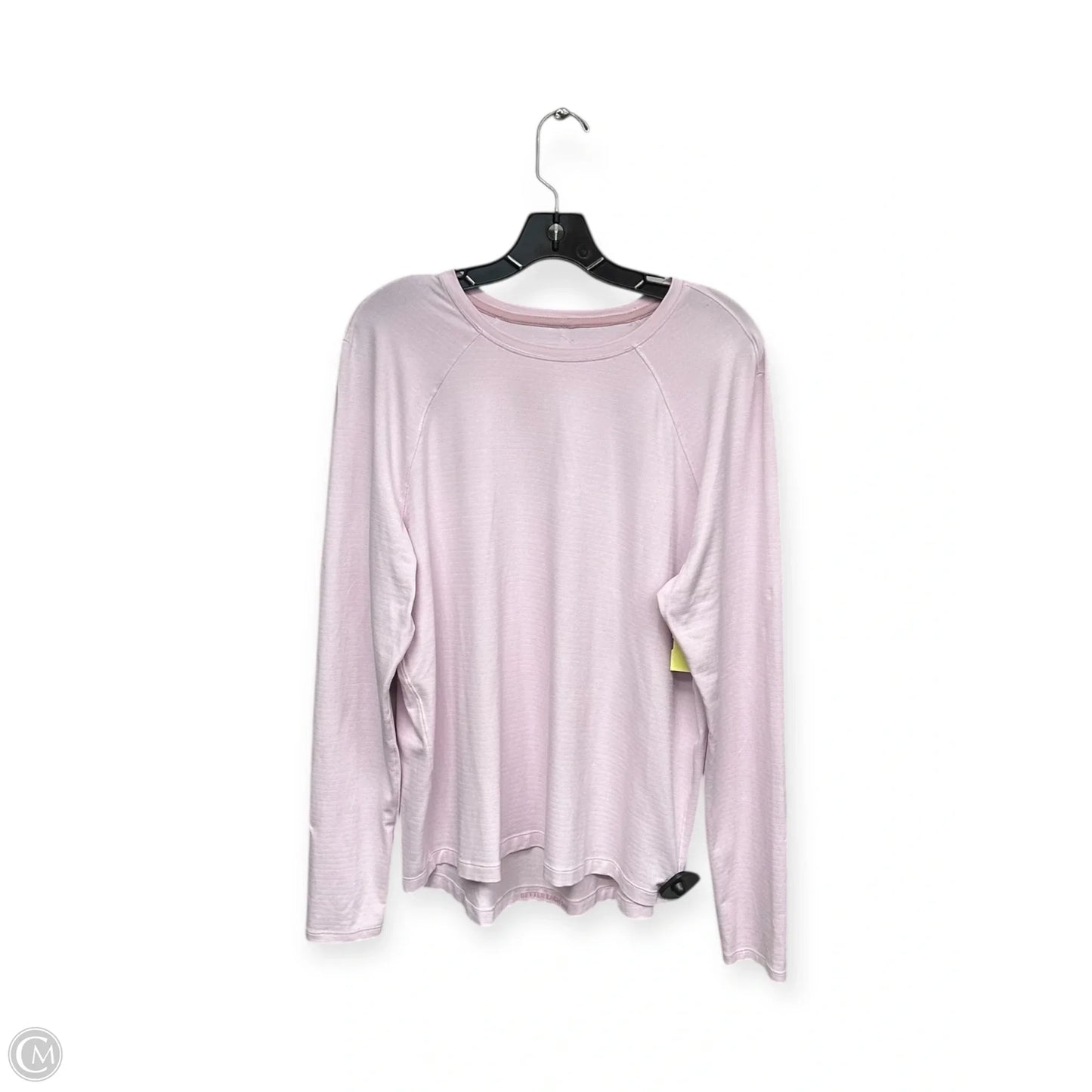 Athletic Top Long Sleeve Crewneck By Lululemon In Pink, Size: L