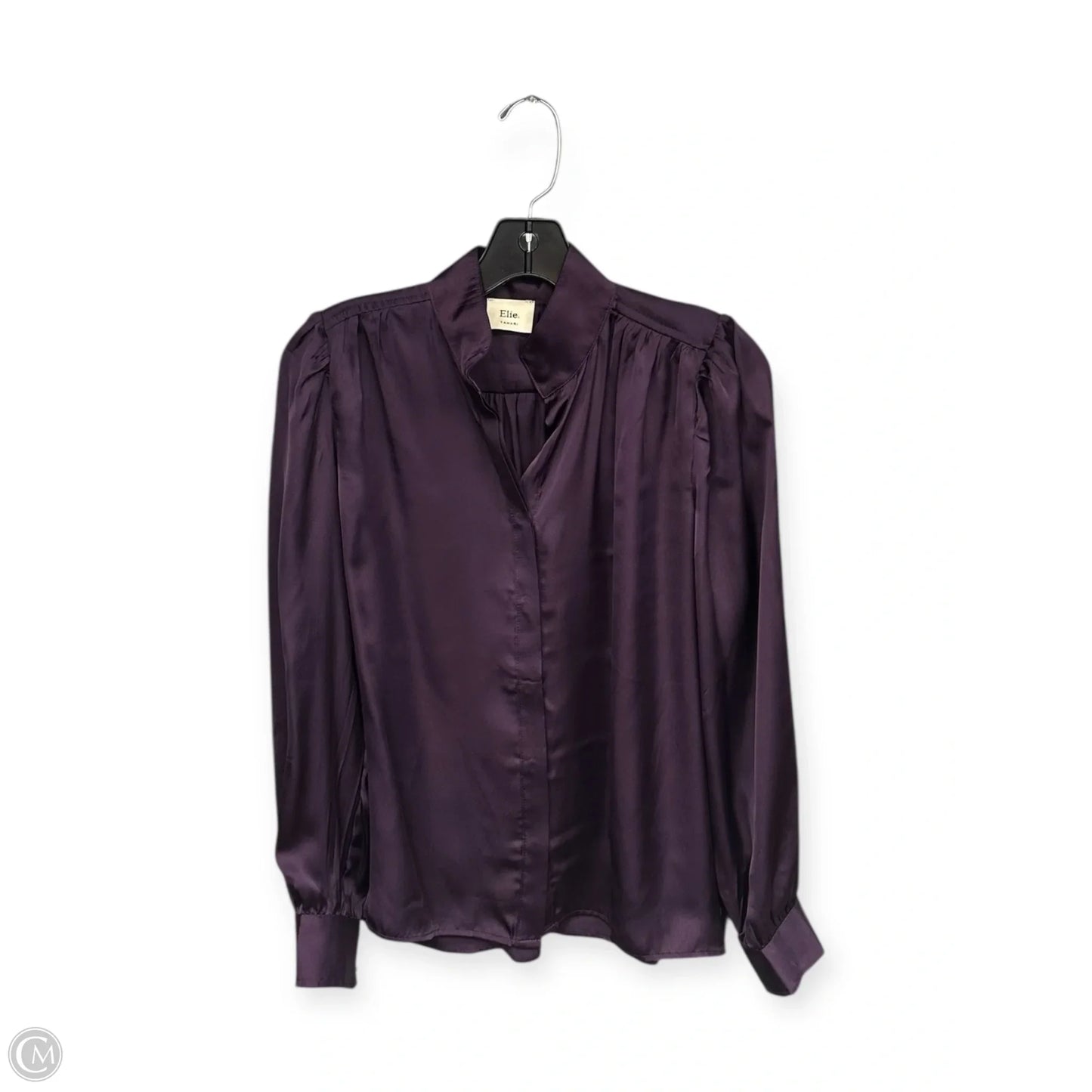 Blouse Long Sleeve By Elie Tahari In Purple, Size: Xs
