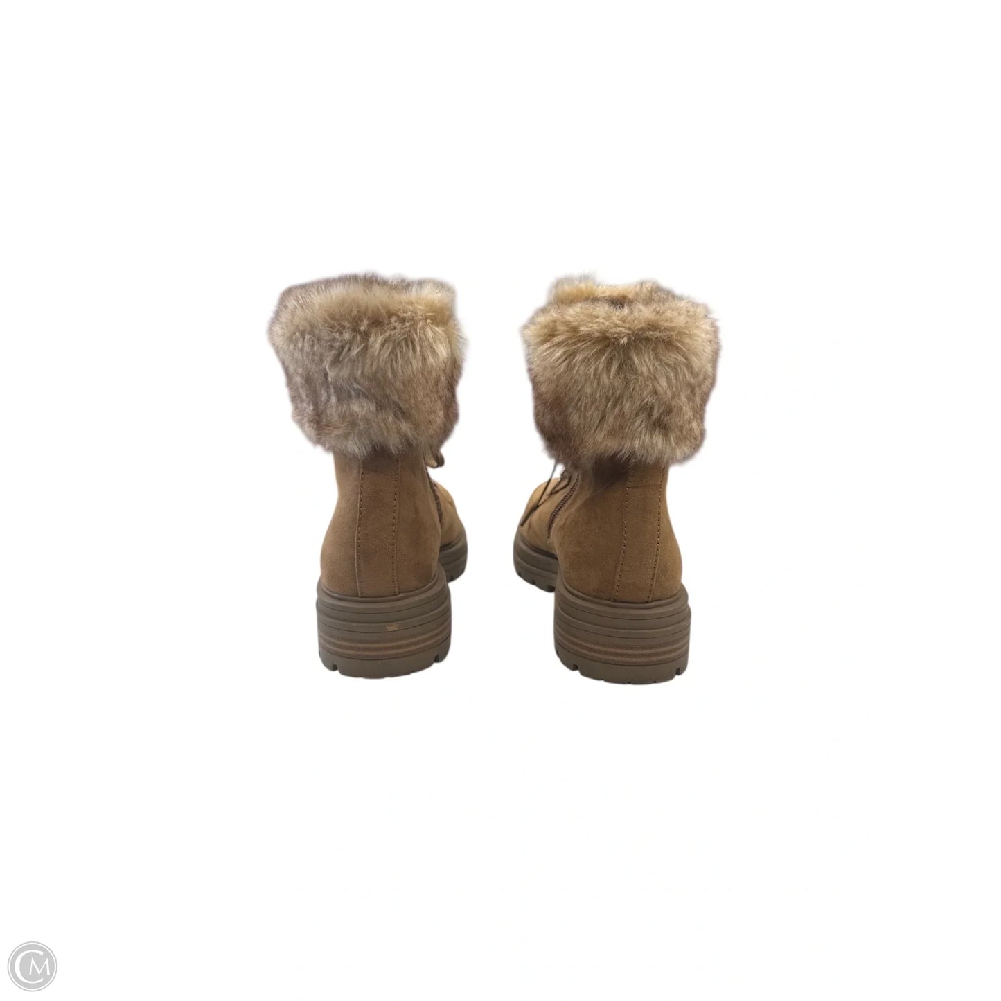 Boots Combat By Clothes Mentor In Brown & Cream, Size: 8.5