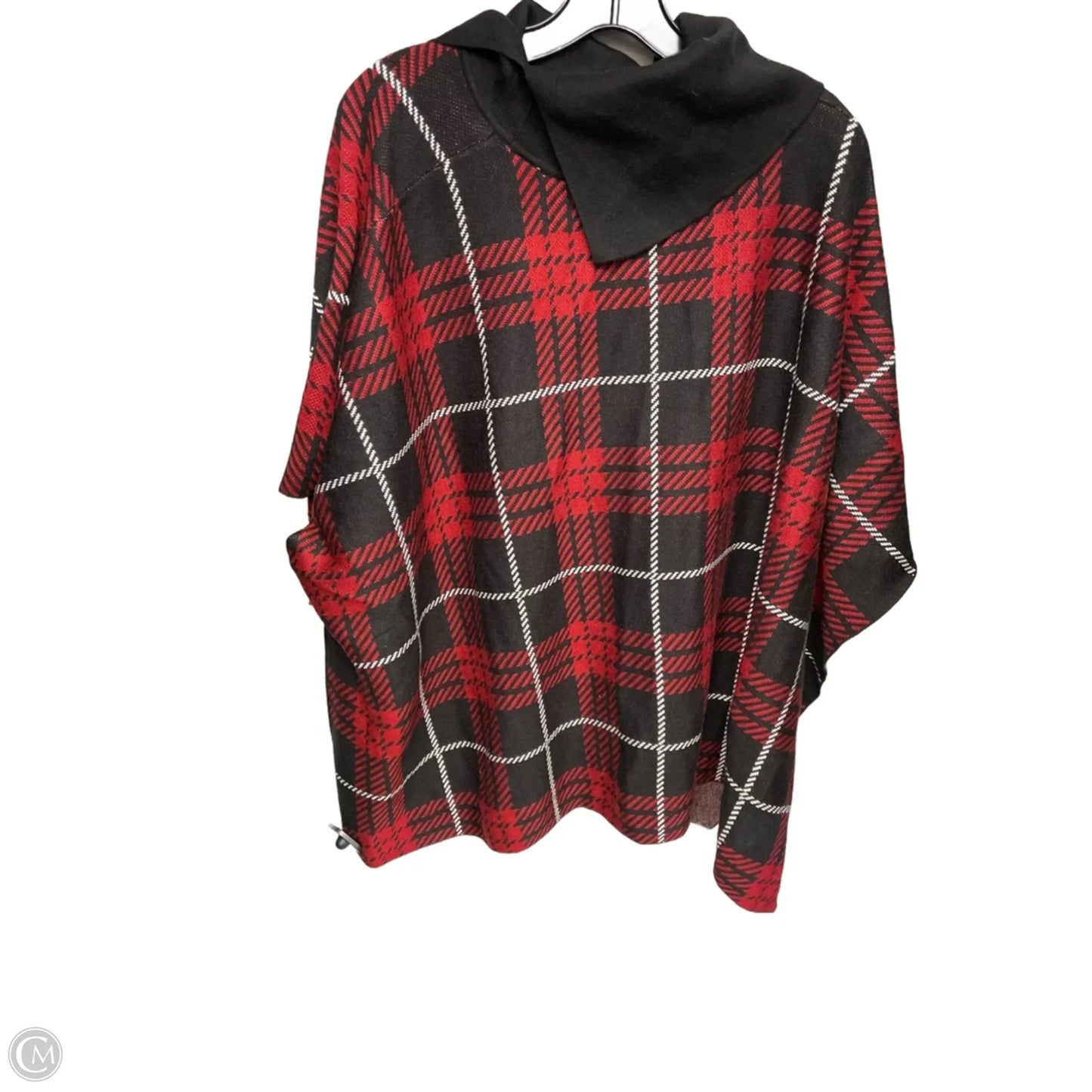 Poncho By Anne Klein In Plaid Pattern, Size: M