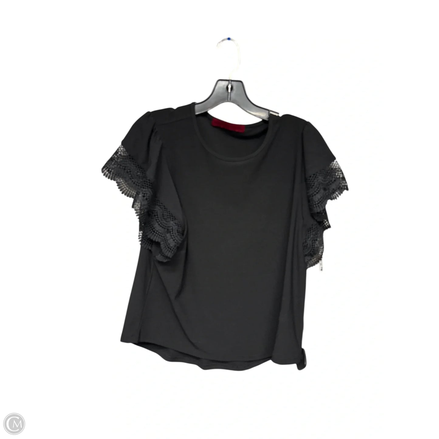 Top Short Sleeve By Love Scarlett In Black, Size: M