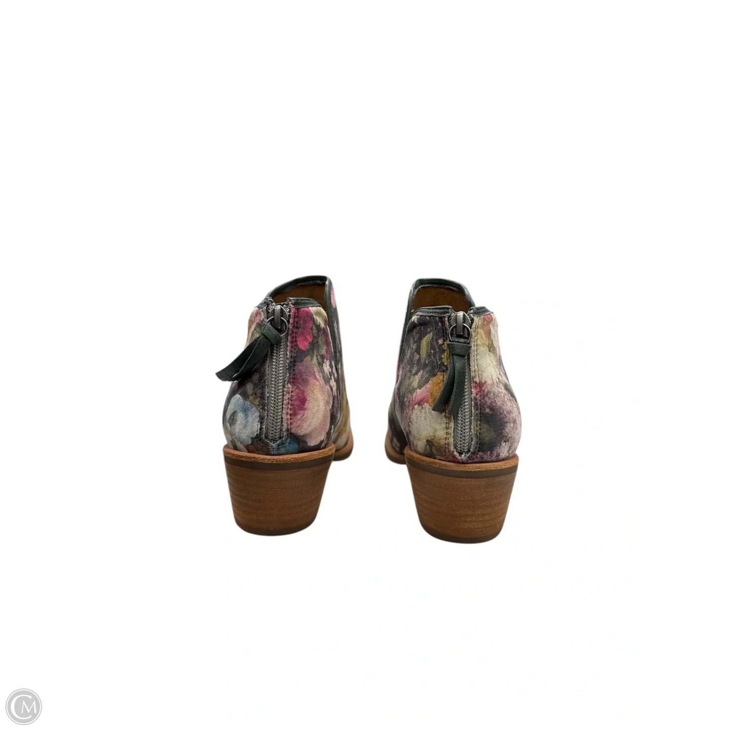 Boots Ankle Heels By Sofft In Floral Print, Size: 10