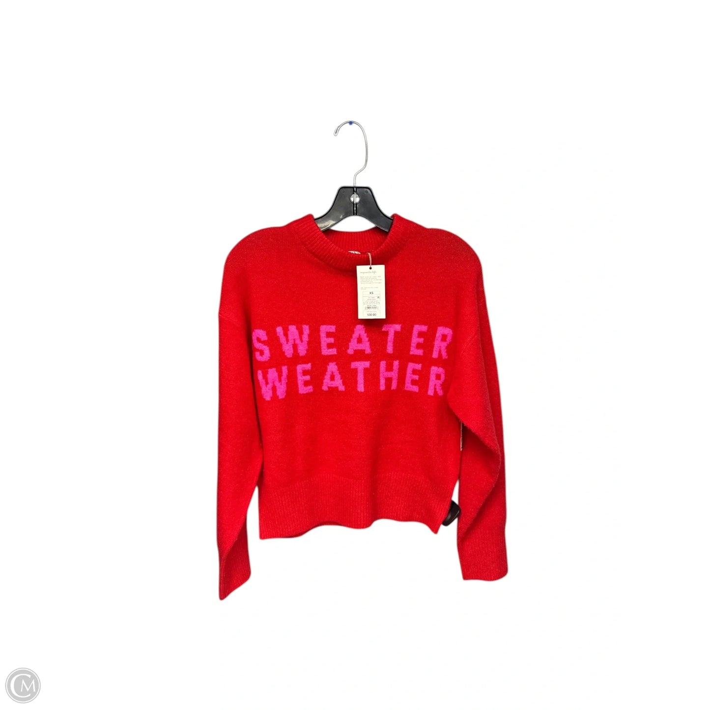 Sweater By A New Day In Pink & Red, Size: Xs