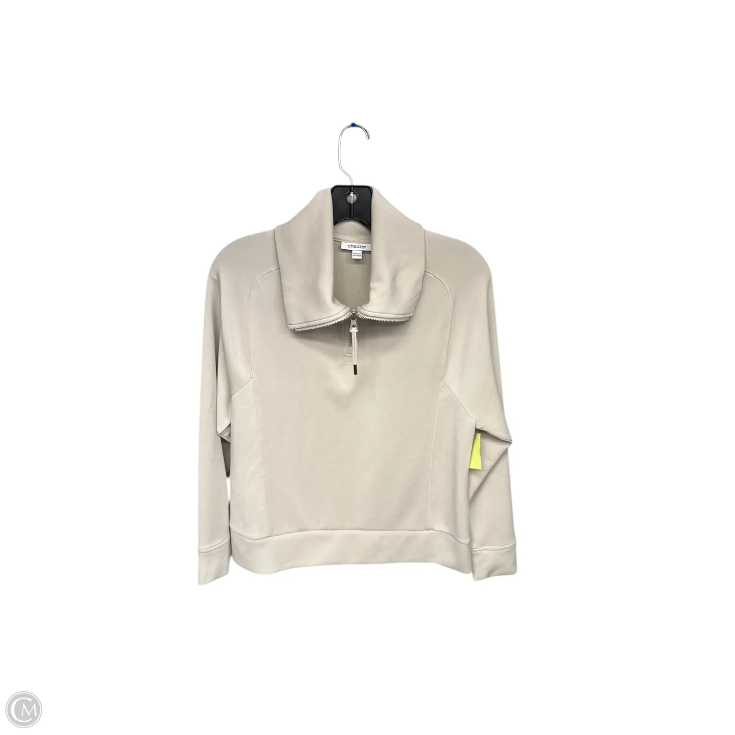 Athletic Jacket By Chicos In Beige, Size: S