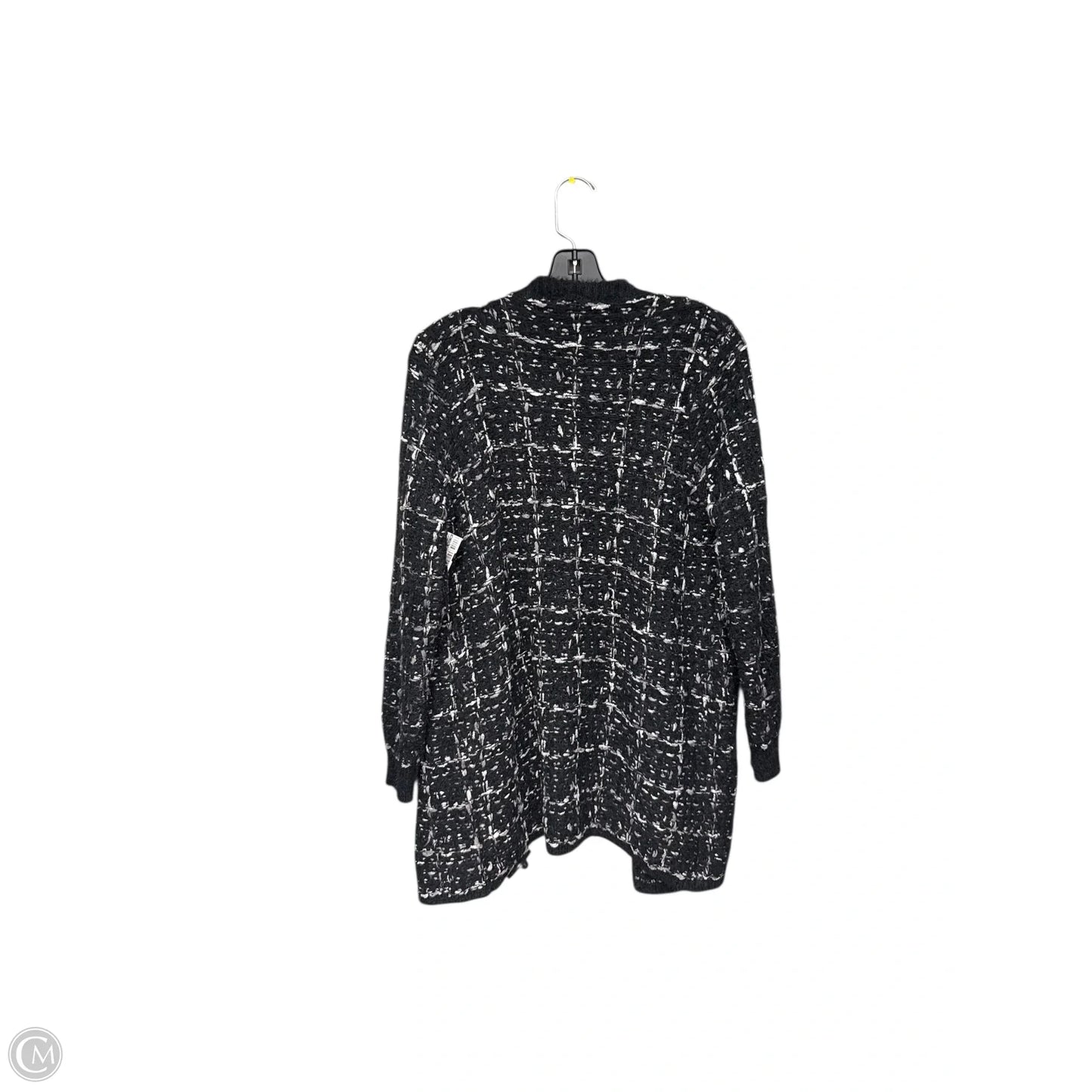 Sweater Cardigan By Allison Joy In Black & White, Size: S
