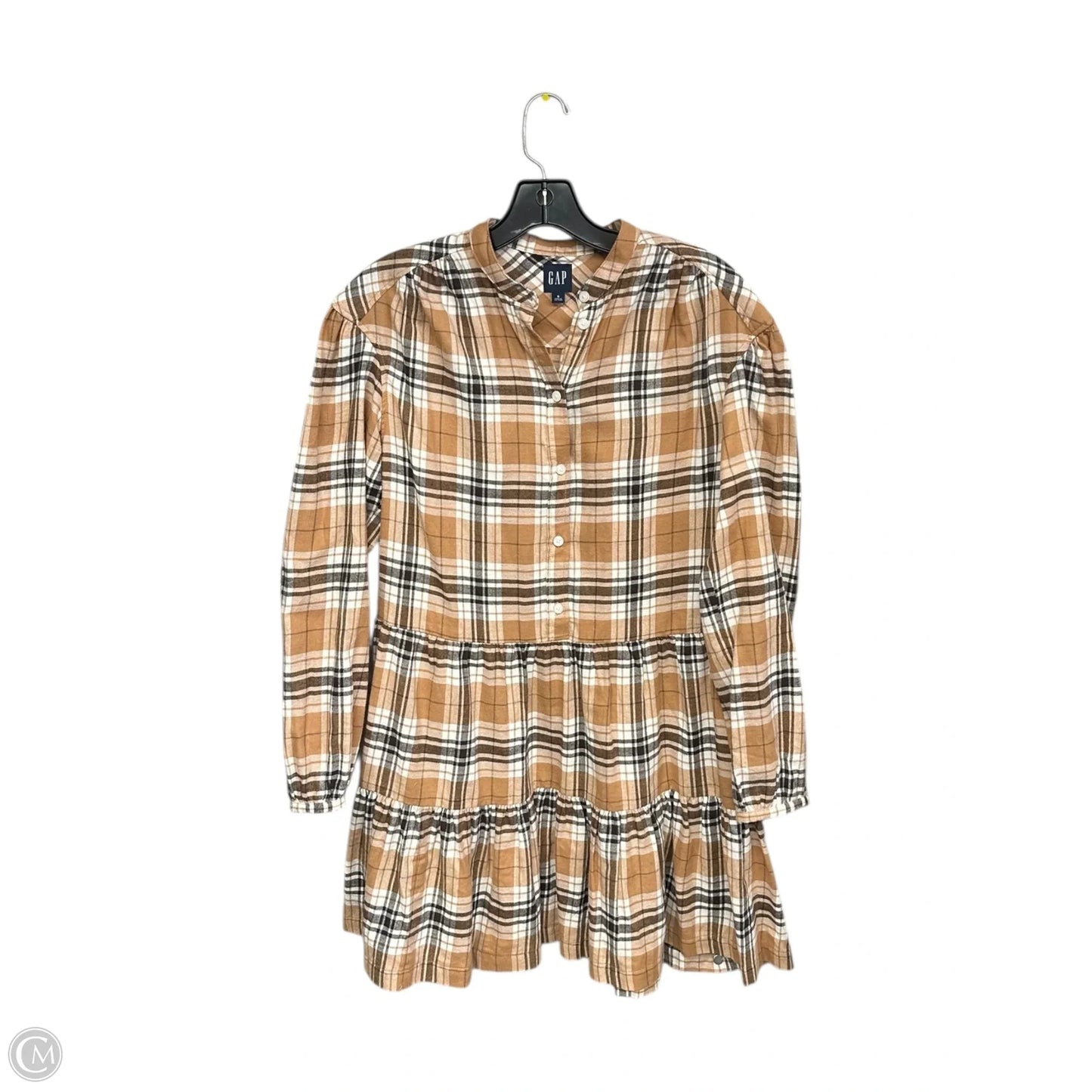 Dress Casual Midi By Gap In Plaid Pattern, Size: S