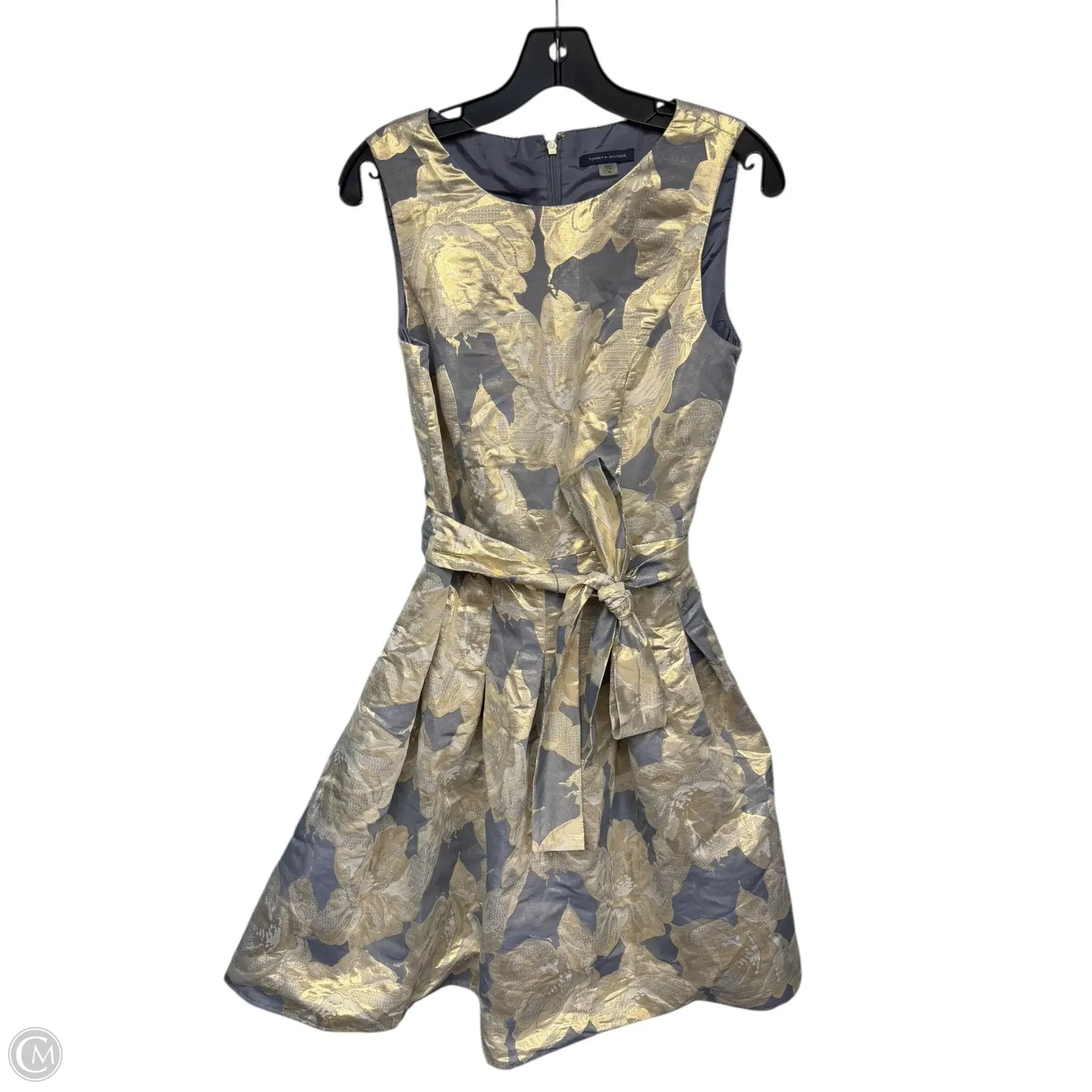 Dress Party Midi By Tommy Hilfiger In Gold & Silver, Size: 6