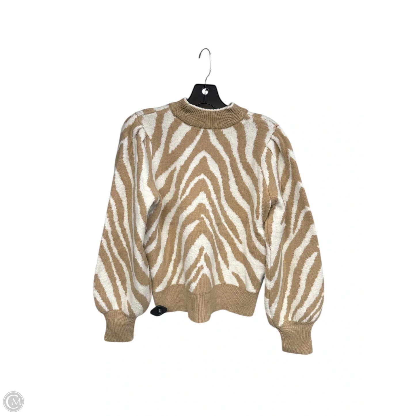 Sweater By Calvin Klein In Zebra Print, Size: S