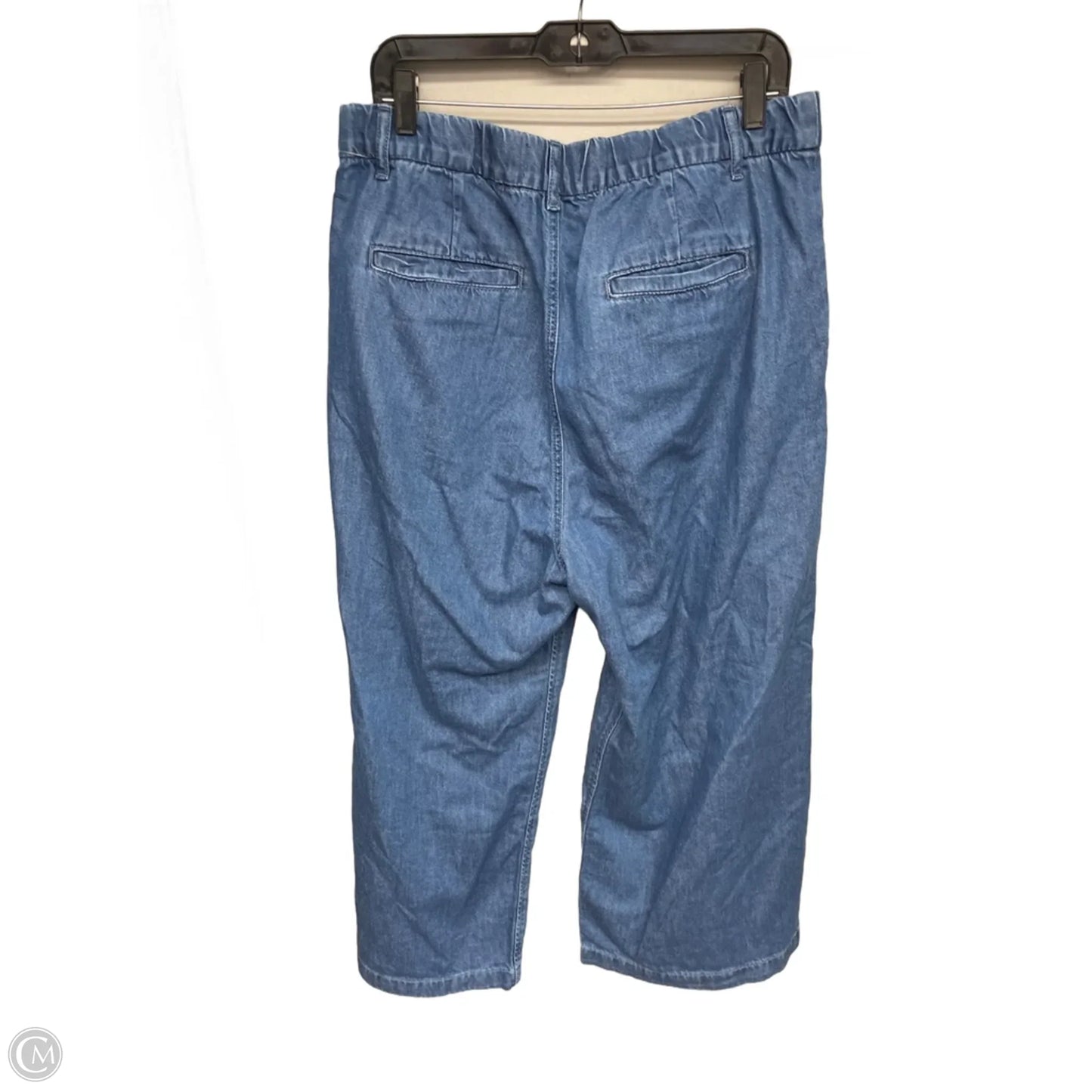 Jeans Wide Leg By Gap In Blue Denim, Size: 14
