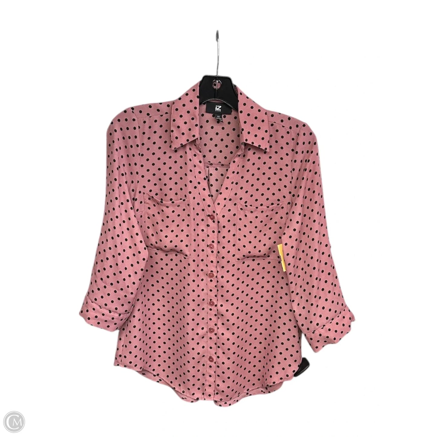Top Long Sleeve By Iz Byer In Polkadot Pattern, Size: Xs