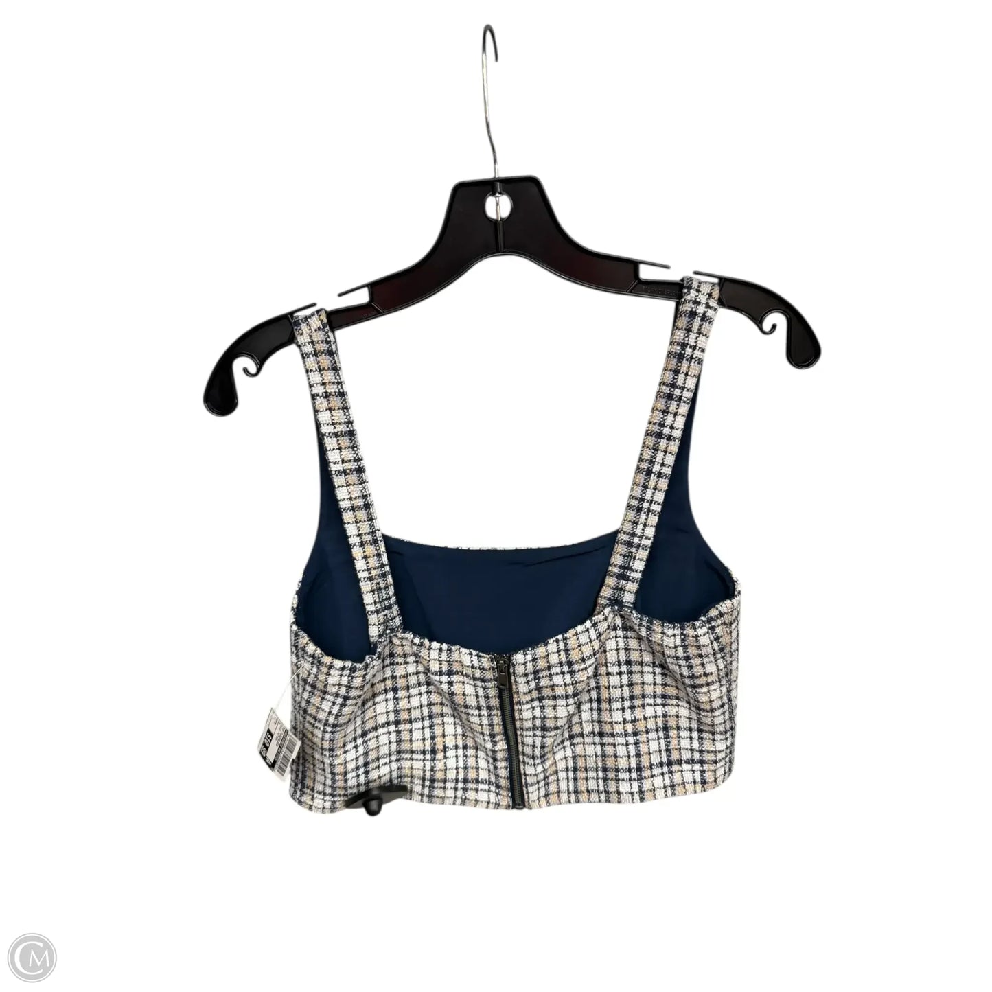 Top Sleeveless By Abercrombie And Fitch In Plaid Pattern, Size: M