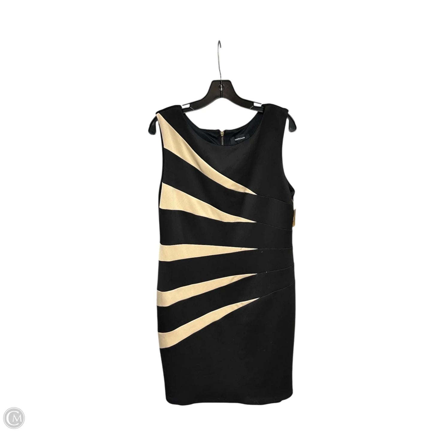 Dress Work By R And M Richards In Black & Tan, Size: 16