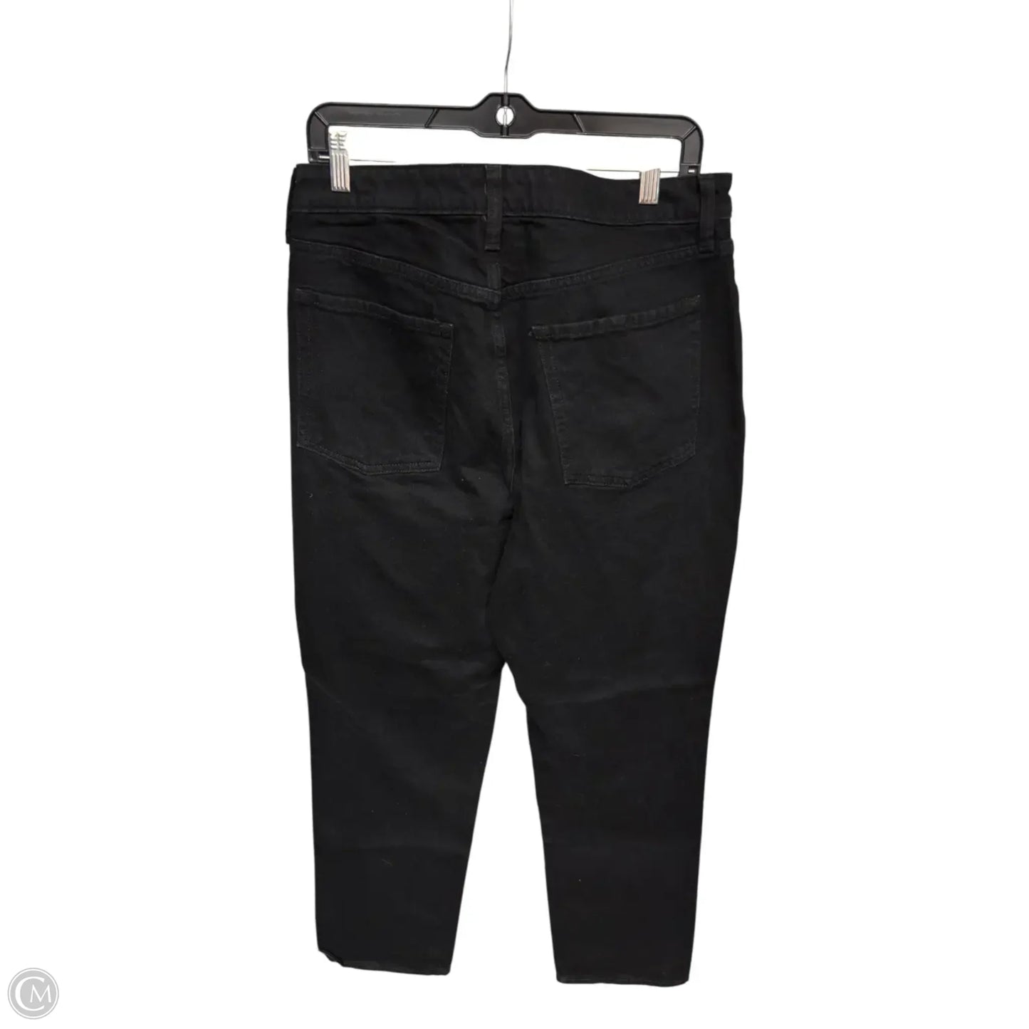 Jeans Straight By Old Navy In Black Denim, Size: 12