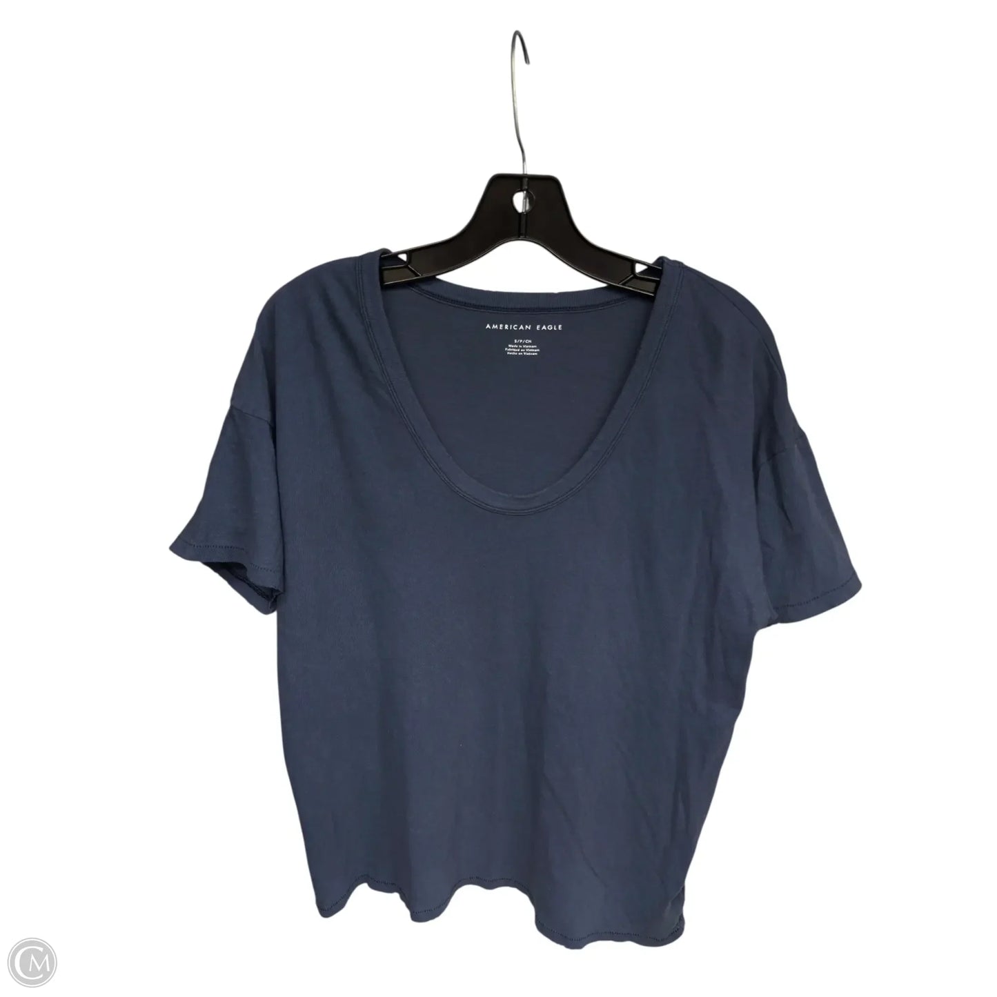 Top Short Sleeve Basic By American Eagle In Blue, Size: S