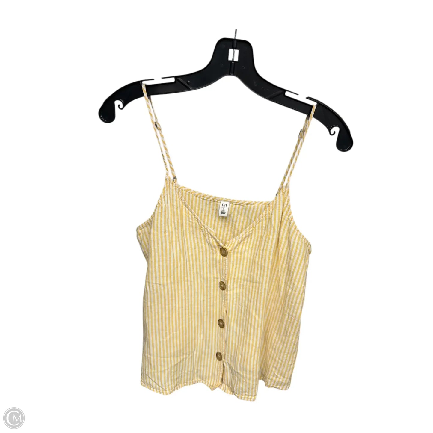 Top Sleeveless By Bp In White & Yellow, Size: S