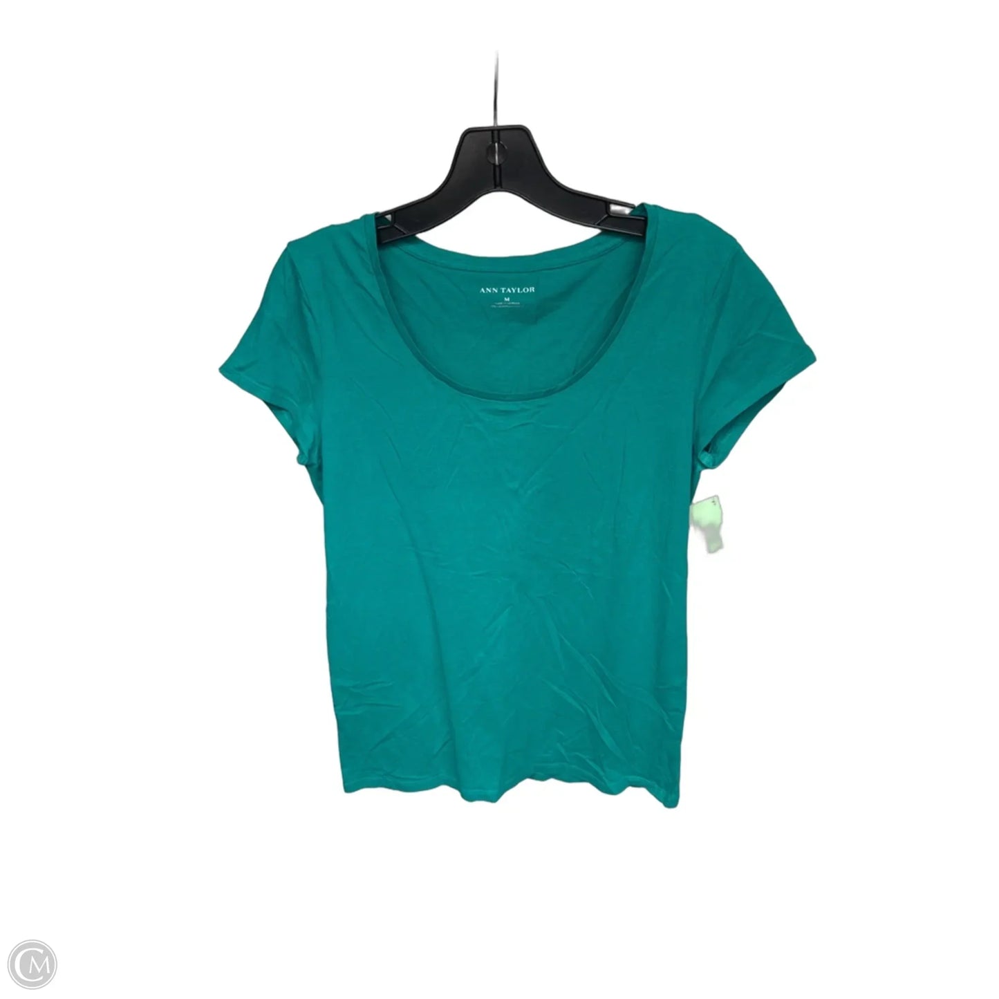 Top Short Sleeve Basic By Ann Taylor In Teal, Size: M