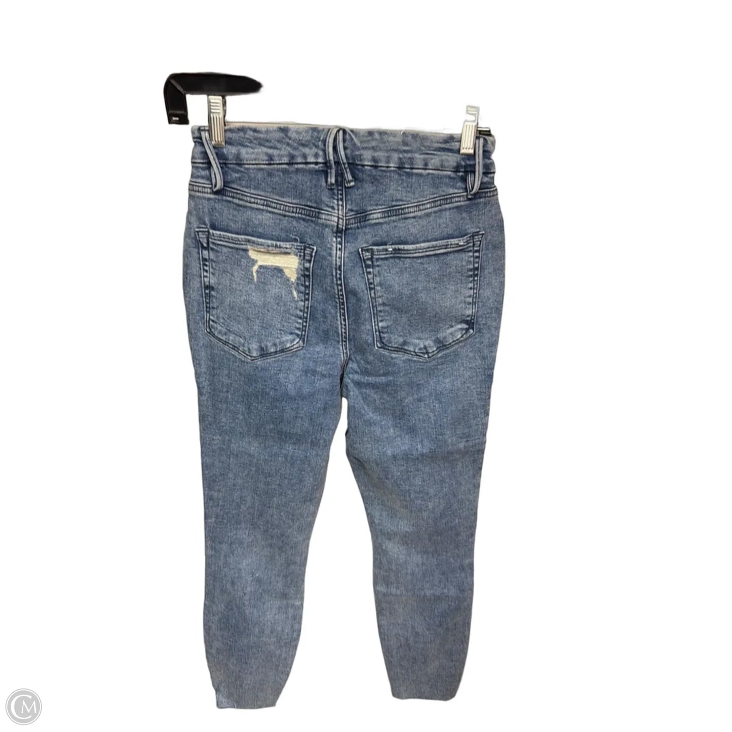 Jeans Skinny By Good American In Blue Denim, Size: 4