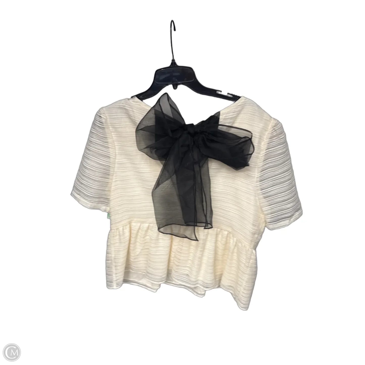 Blouse Short Sleeve By Sunday In Brooklyn In Black & Cream, Size: L
