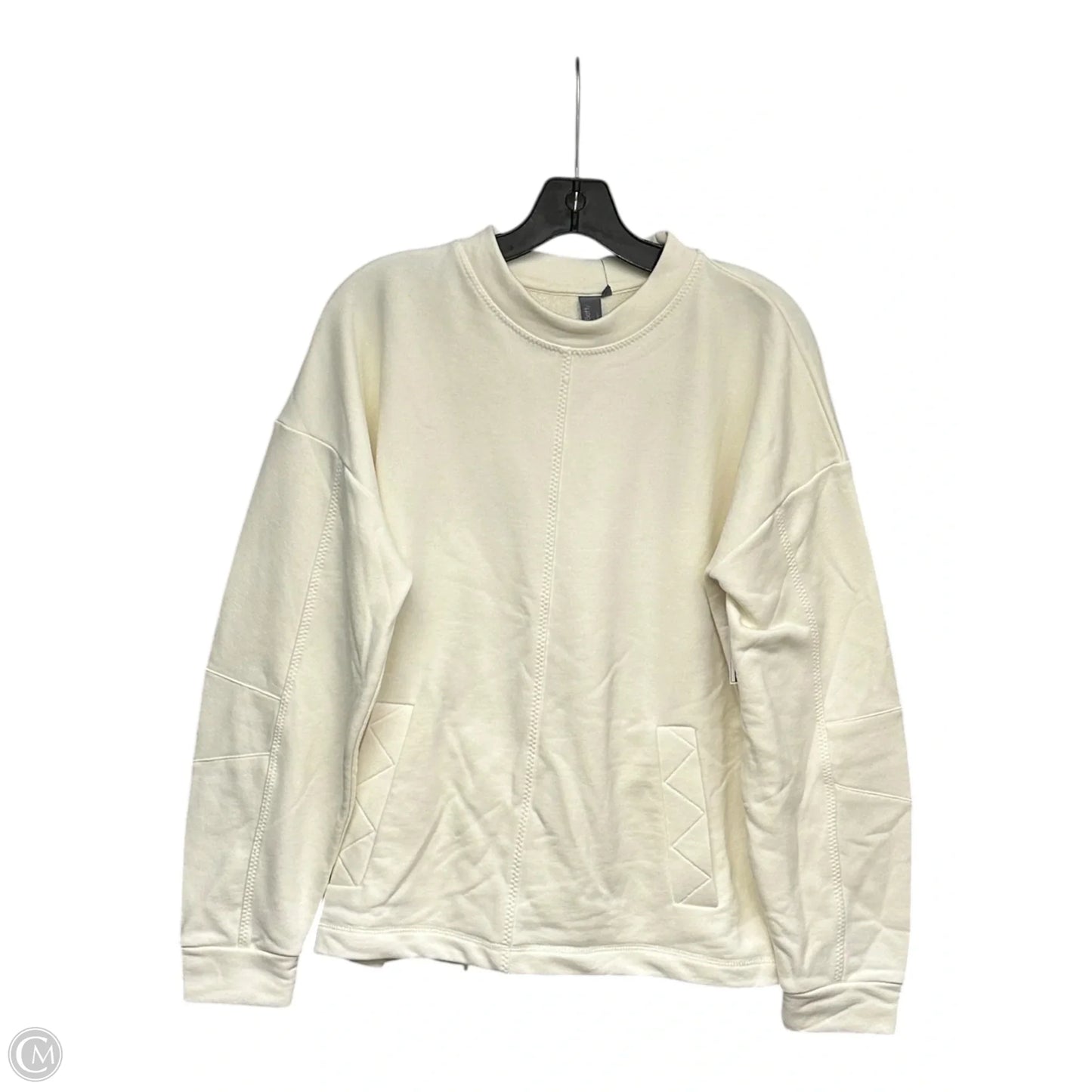 Athletic Sweatshirt Crewneck By Sweaty Betty In Cream, Size: M