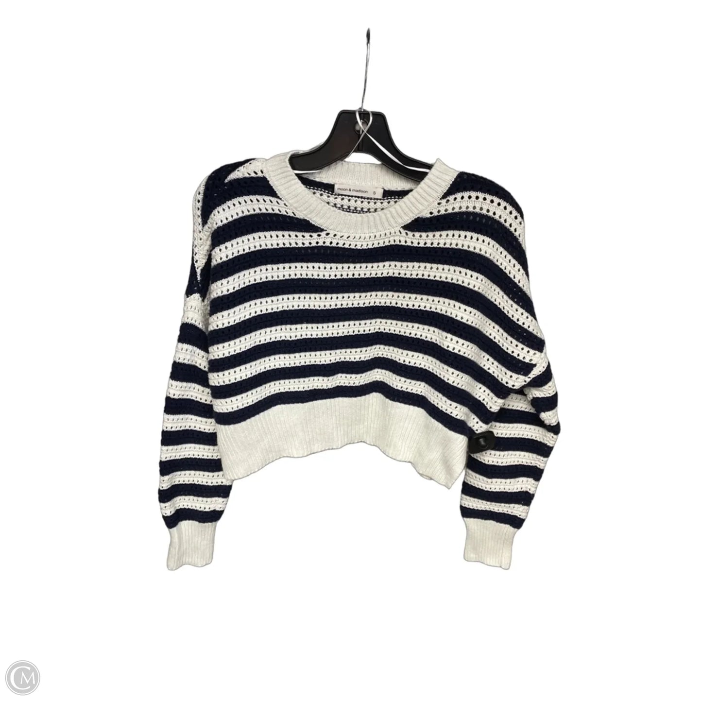 Sweater By Moon And Madison In Blue & White, Size: S