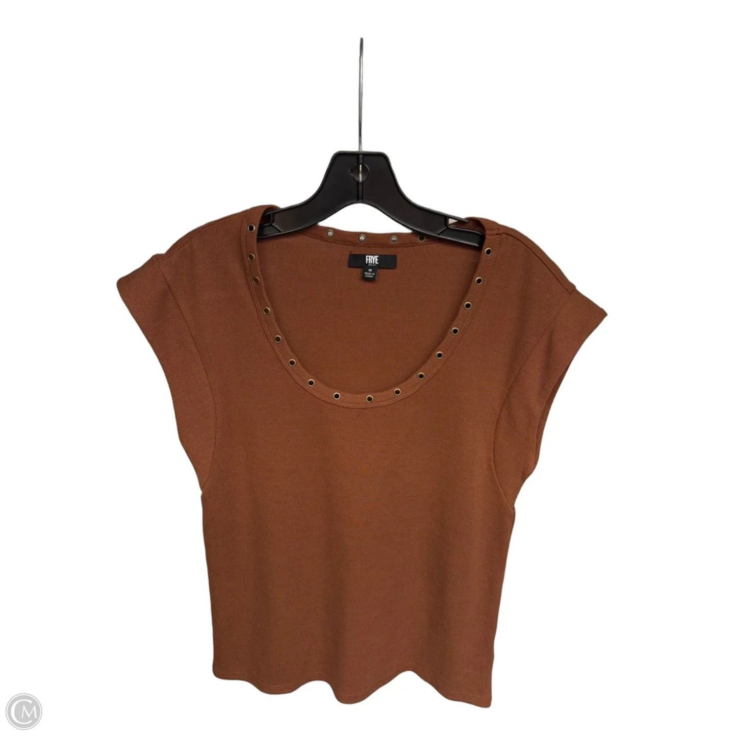 Top Sleeveless Designer By Frye In Brown, Size: M