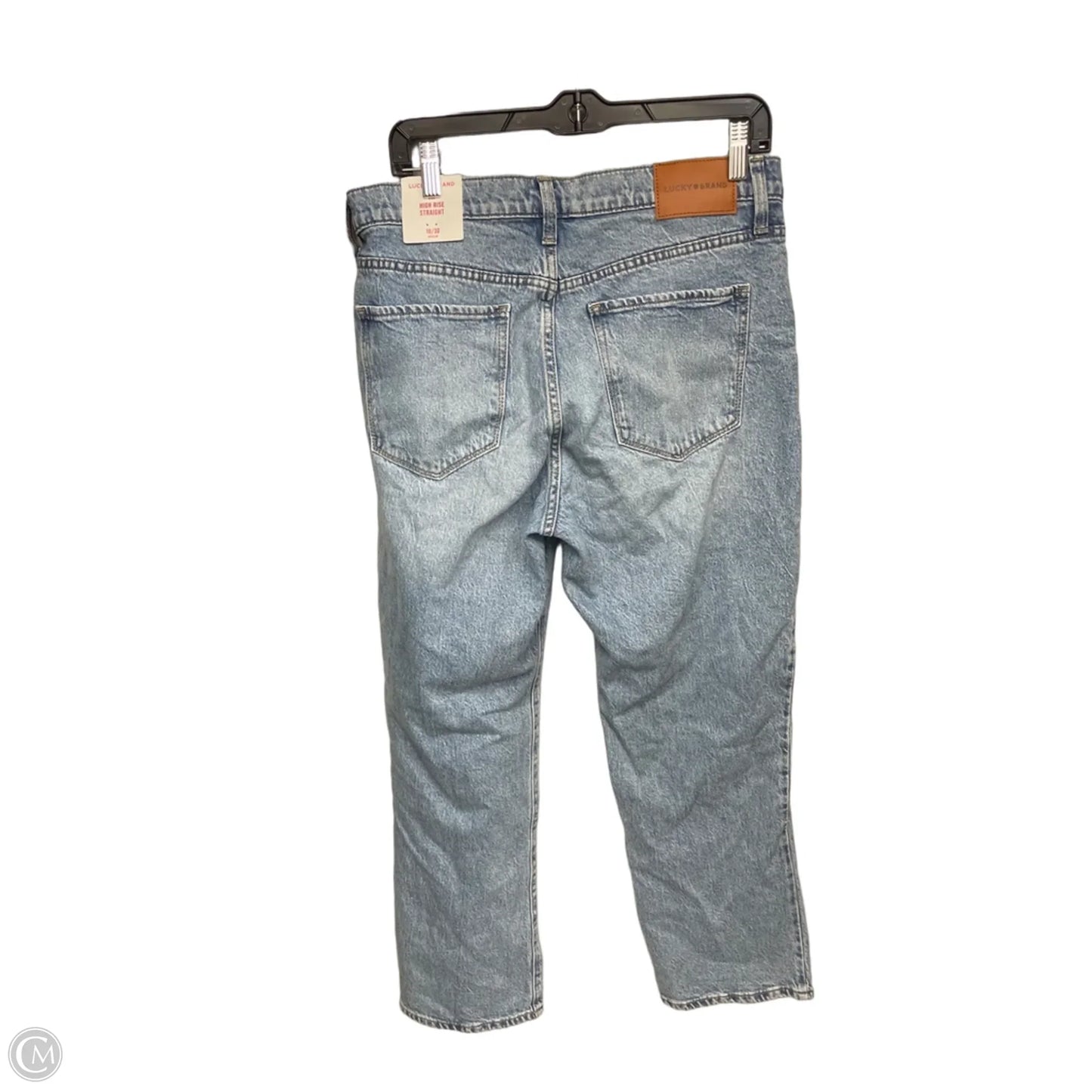 Jeans Straight By Lucky Brand In Blue Denim, Size: 10