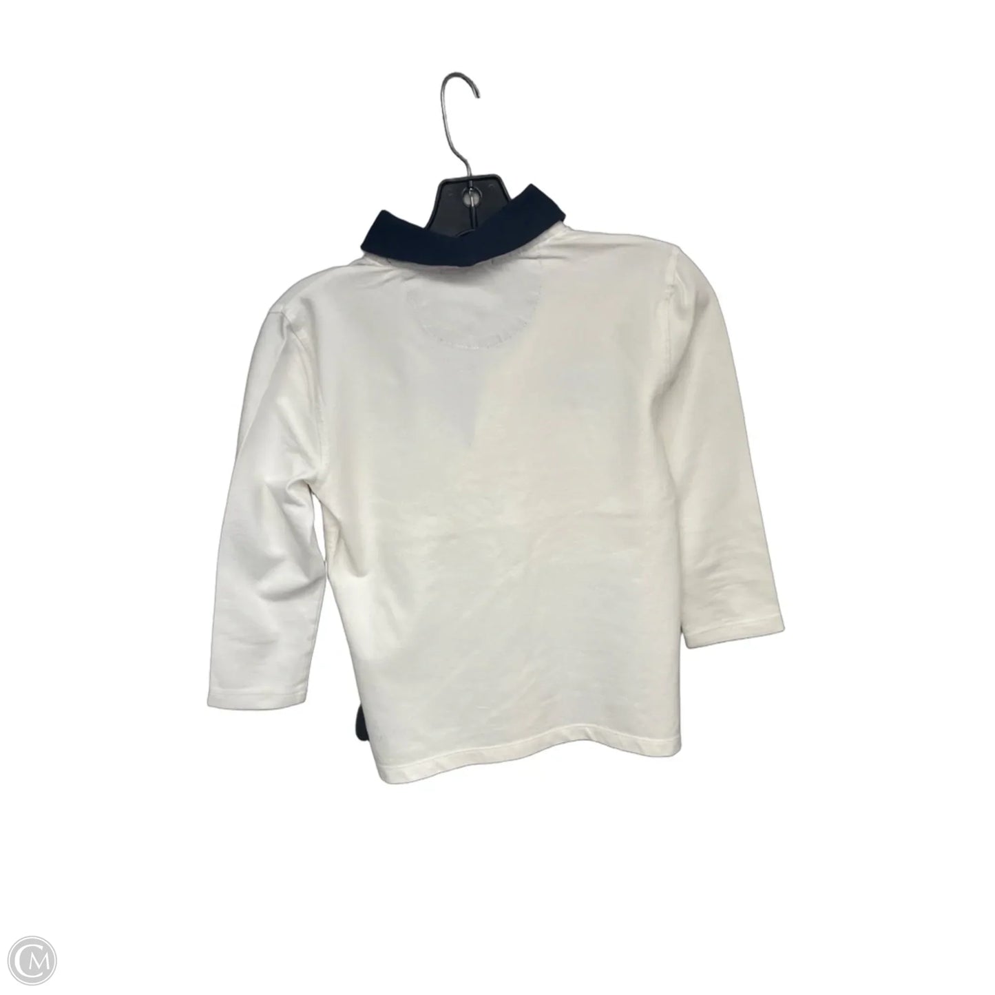 Top 3/4 Sleeve By Lauren Jeans Co In Blue & White, Size: Xs
