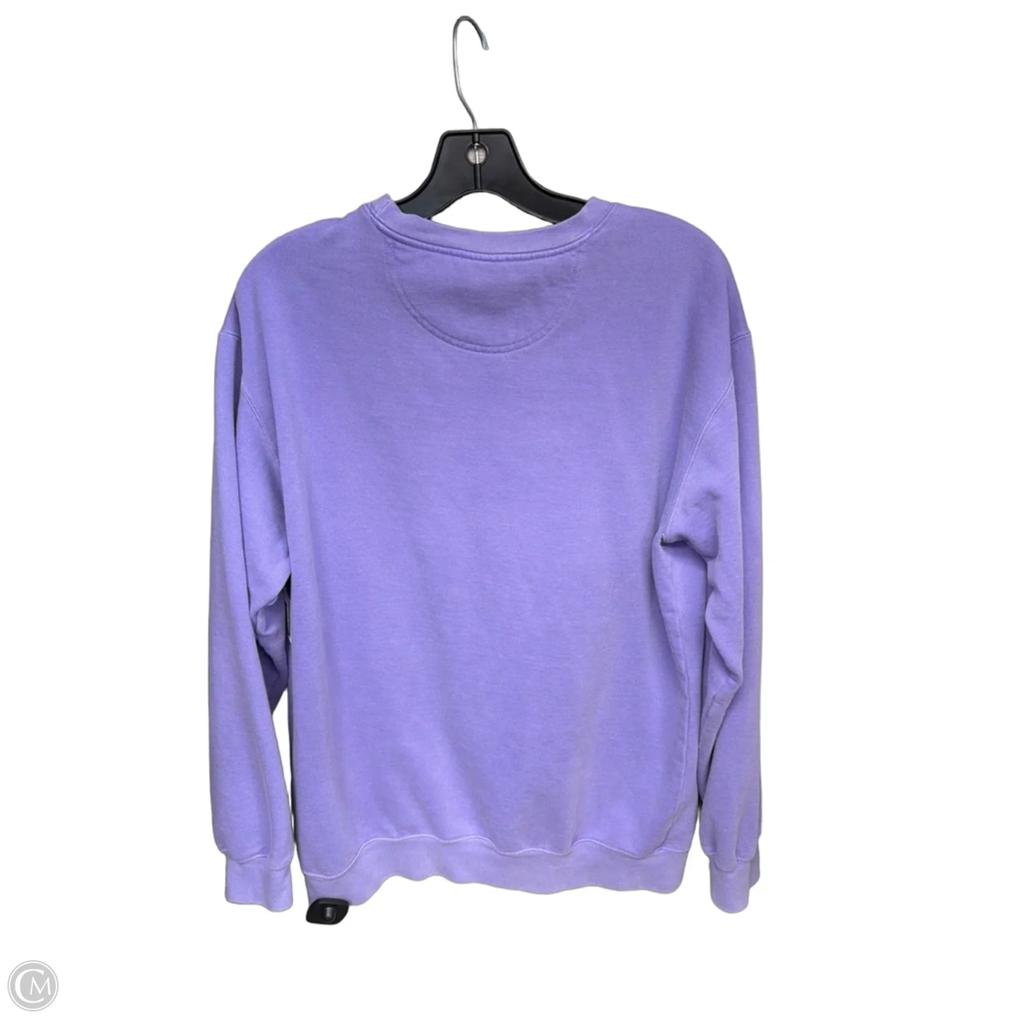 Athletic Sweatshirt Crewneck By Comfort Colors In Purple, Size: M