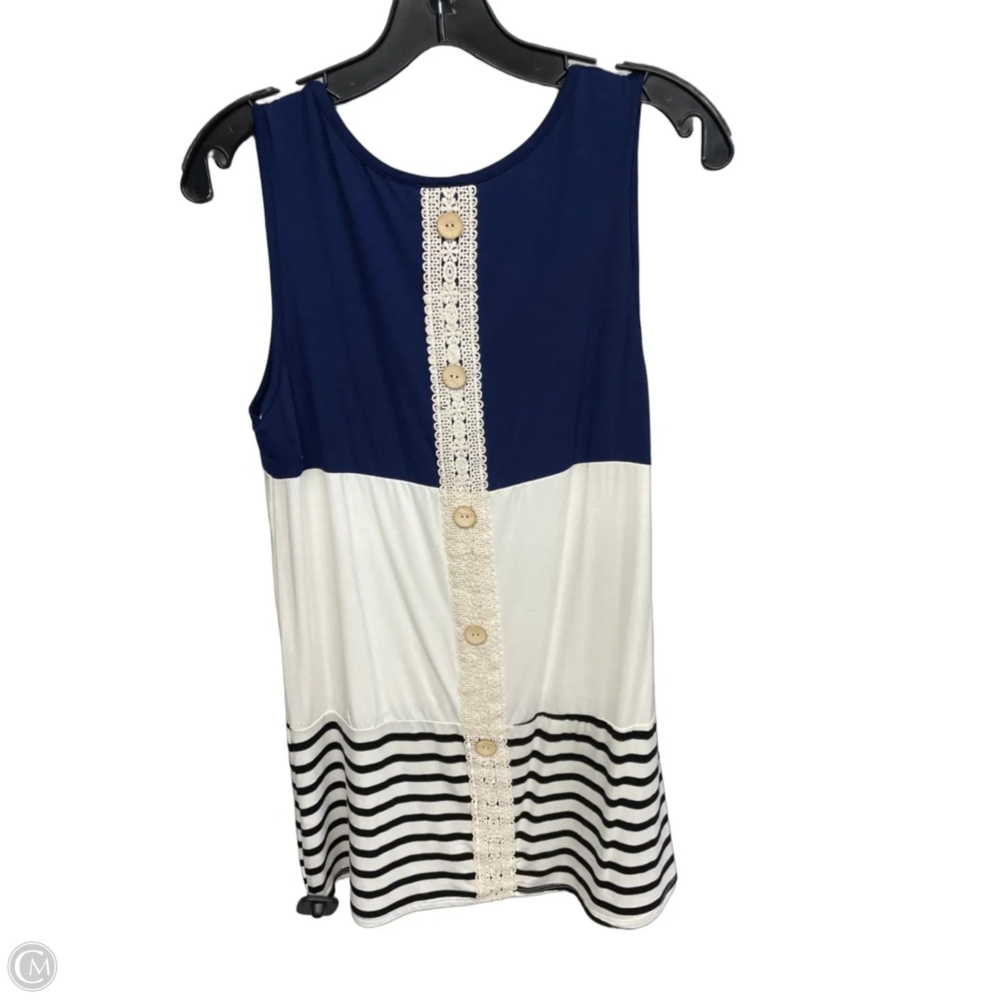 Top Sleeveless By Vanilla Bay In Striped Pattern, Size: M