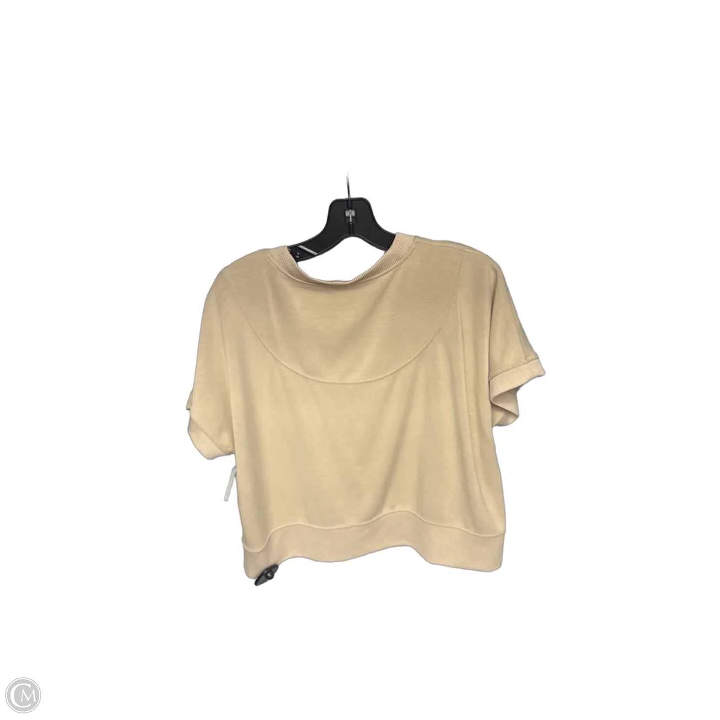 Athletic Top Short Sleeve By Lululemon In Beige, Size: 12
