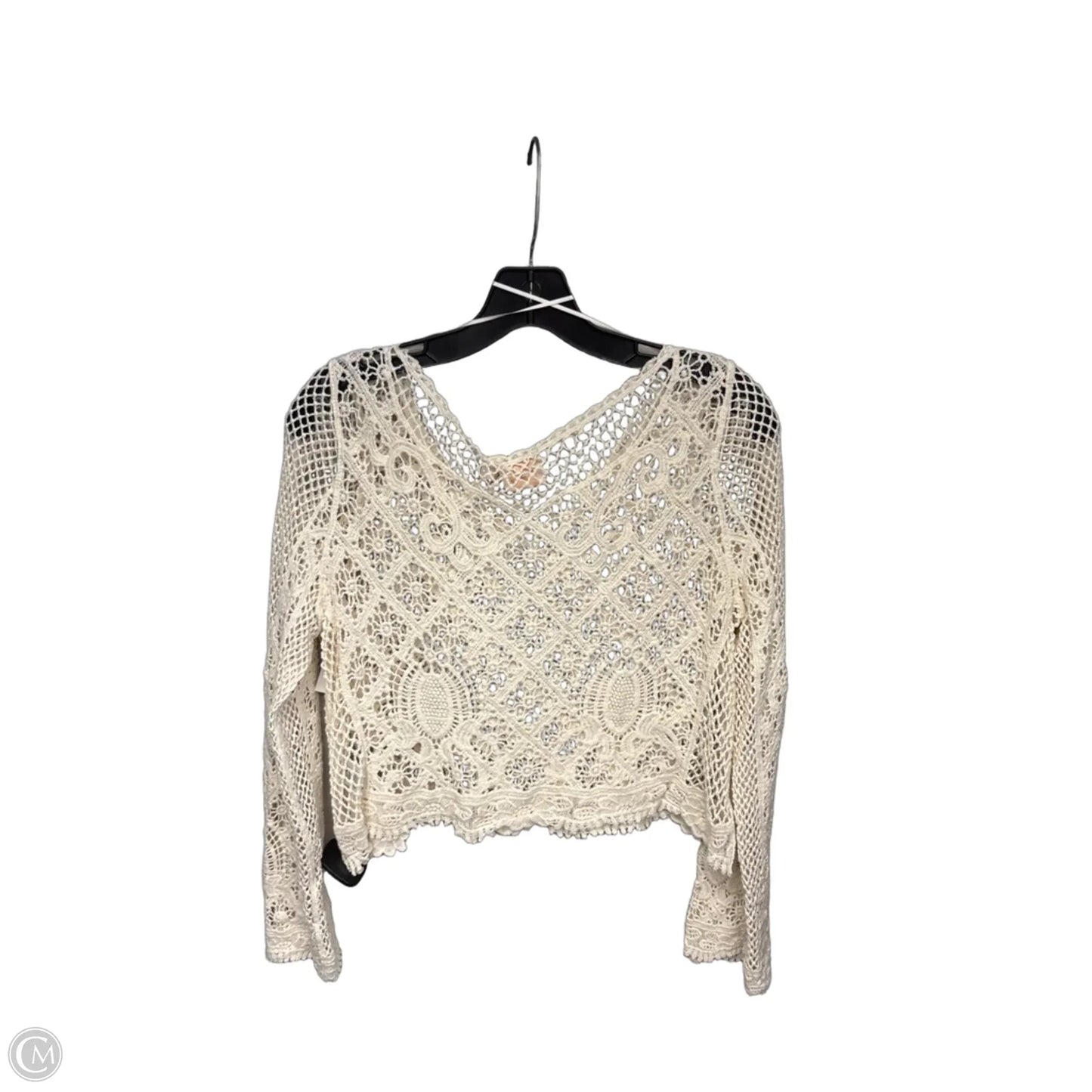 Top Long Sleeve By Clothes Mentor In Cream, Size: M