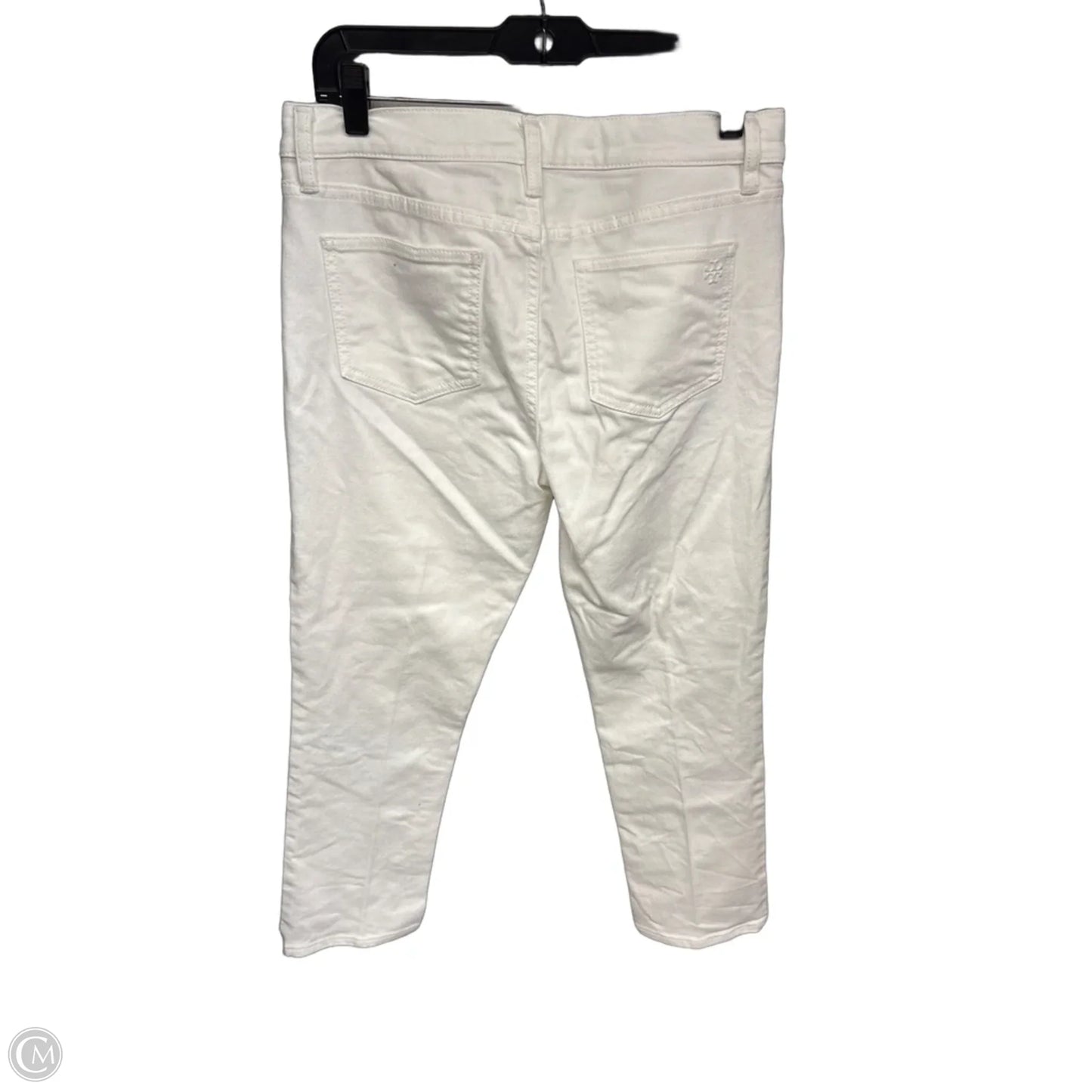 Jeans Designer By Tory Burch In White Denim, Size: 8
