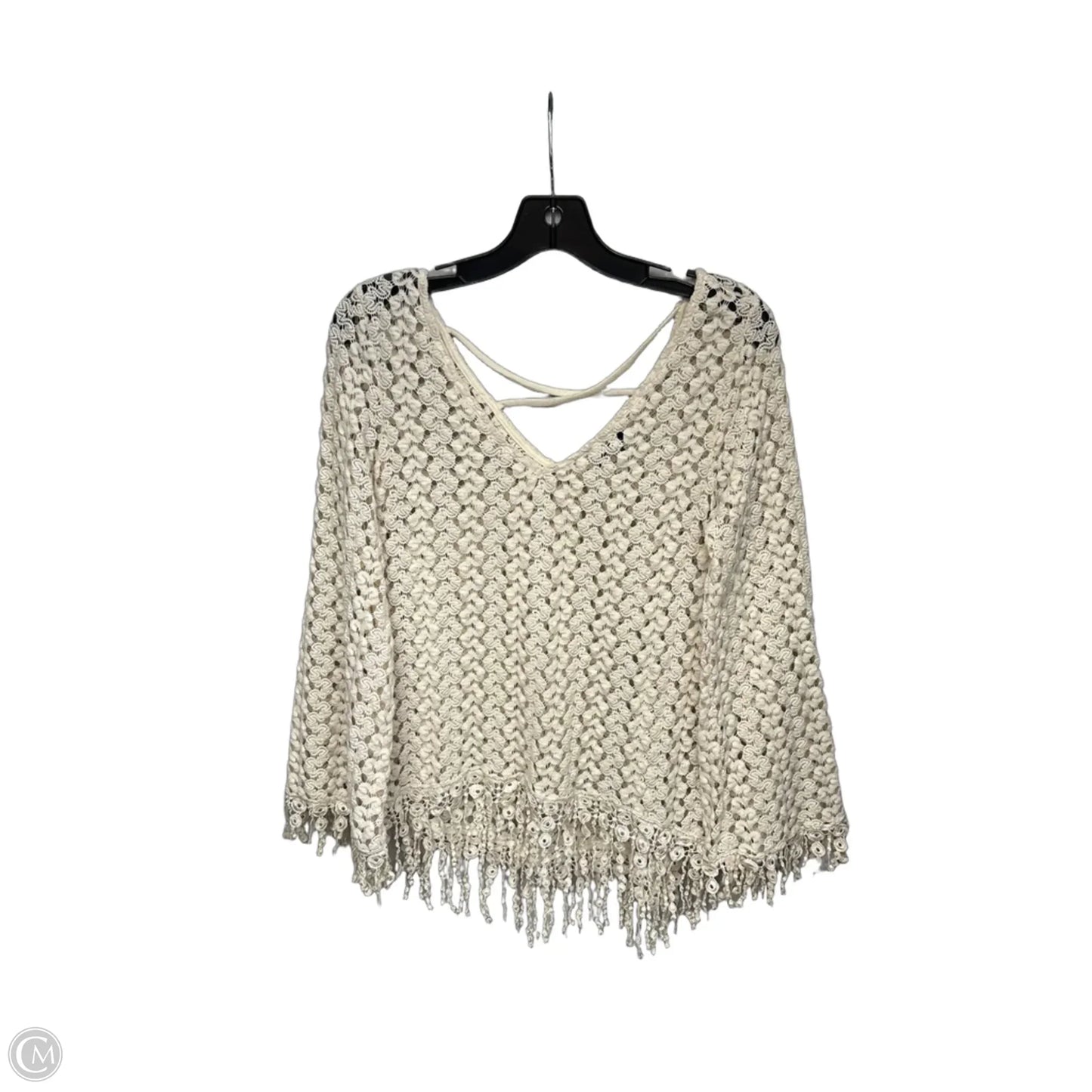 Top Long Sleeve By Monteau In Cream, Size: M