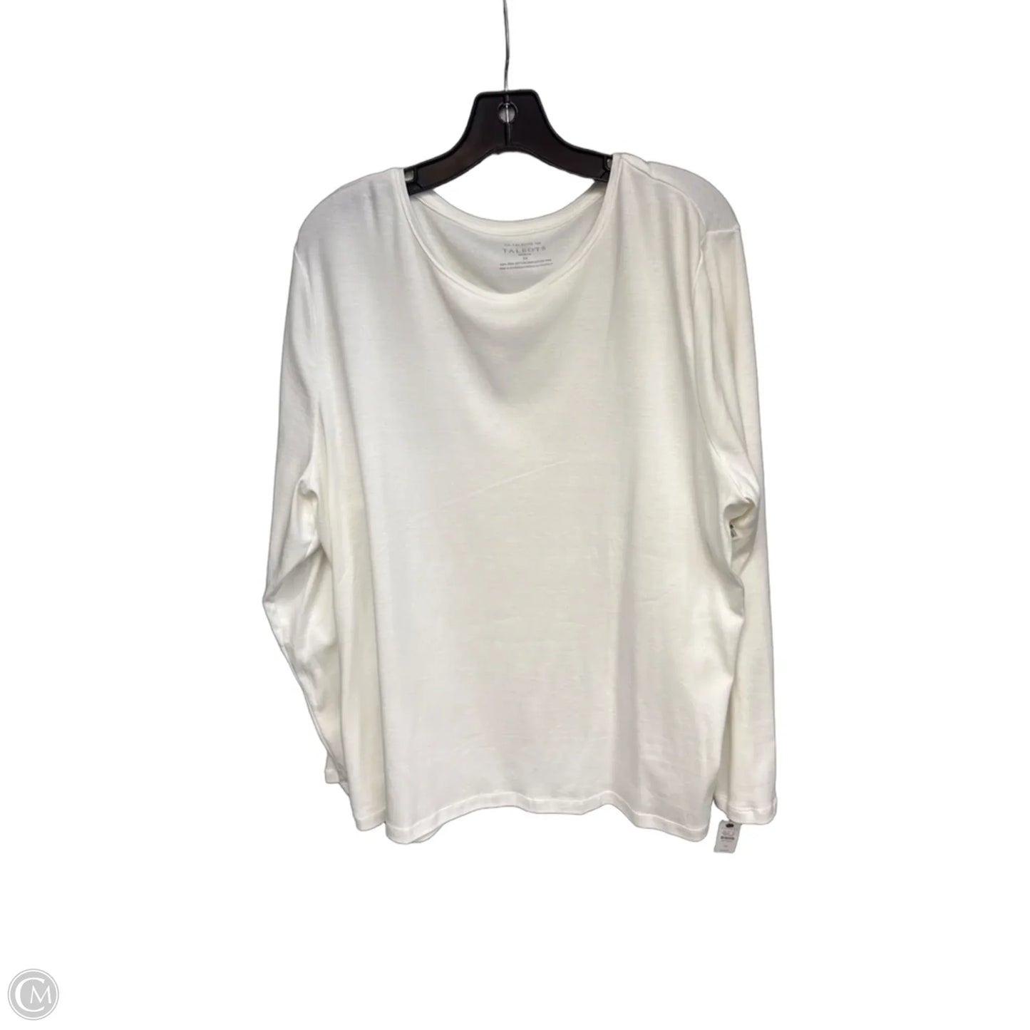 Top Long Sleeve By Talbots In White, Size: 3x