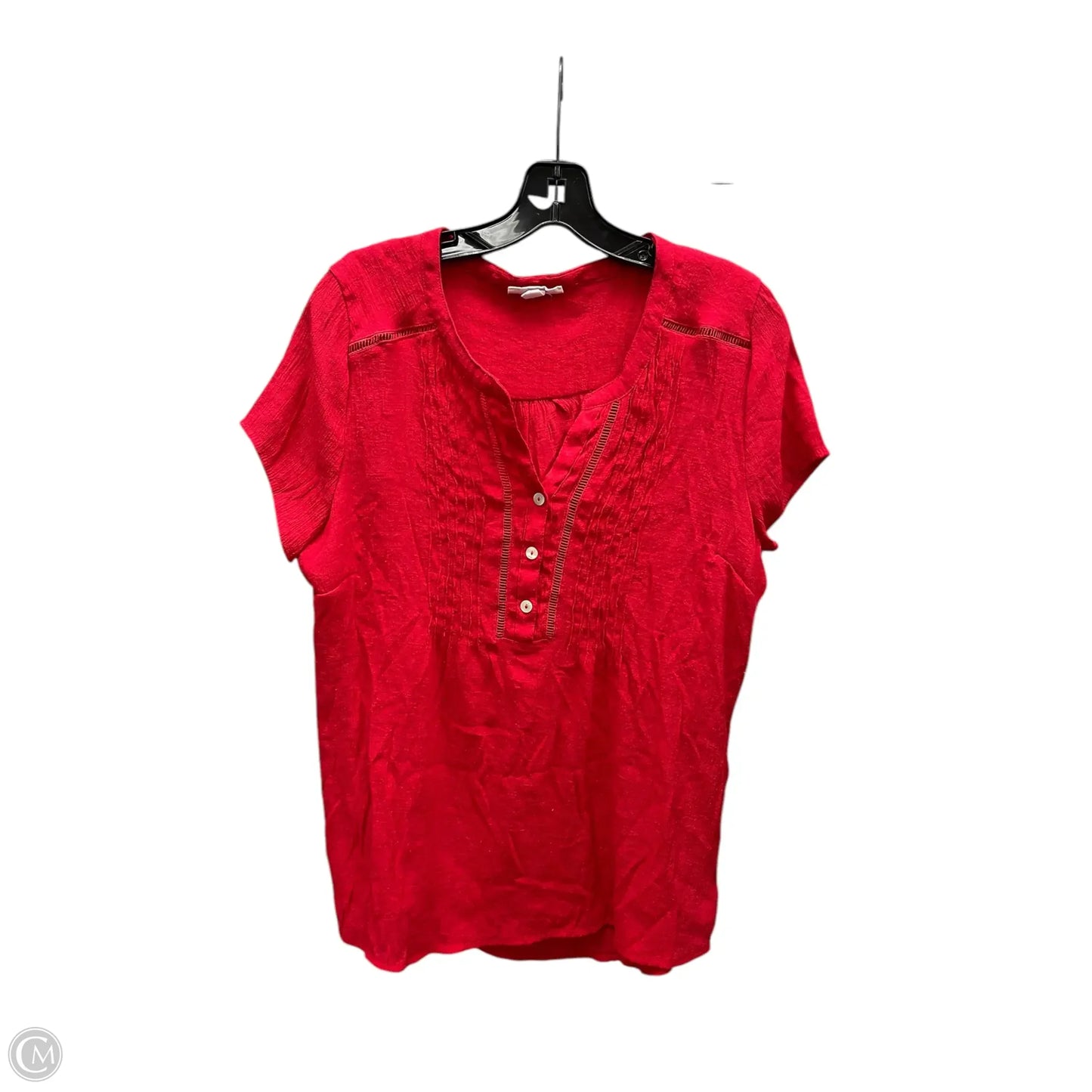 Top Short Sleeve By Westport In Red, Size: Xl