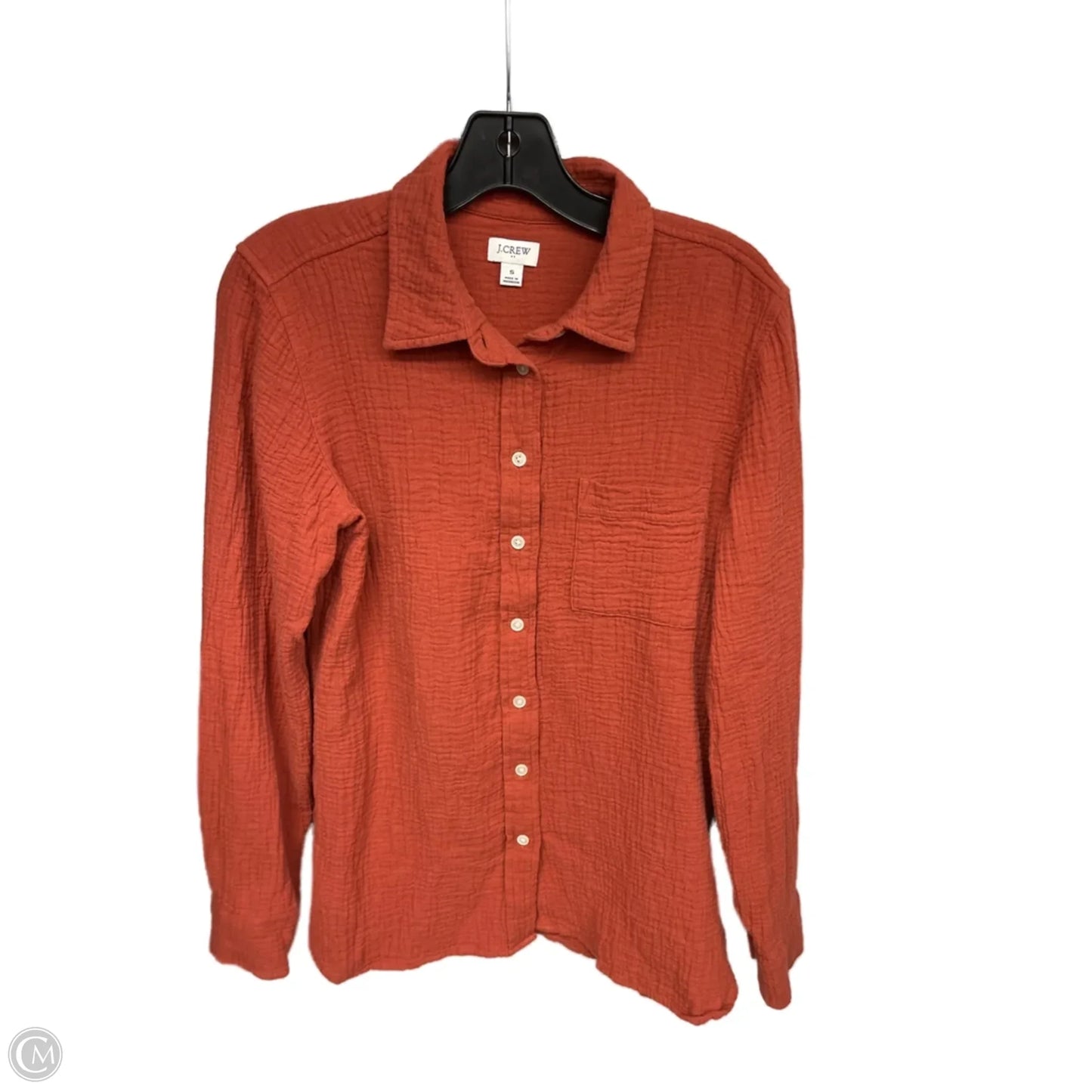 Top Long Sleeve By J. Crew In Orange, Size: S