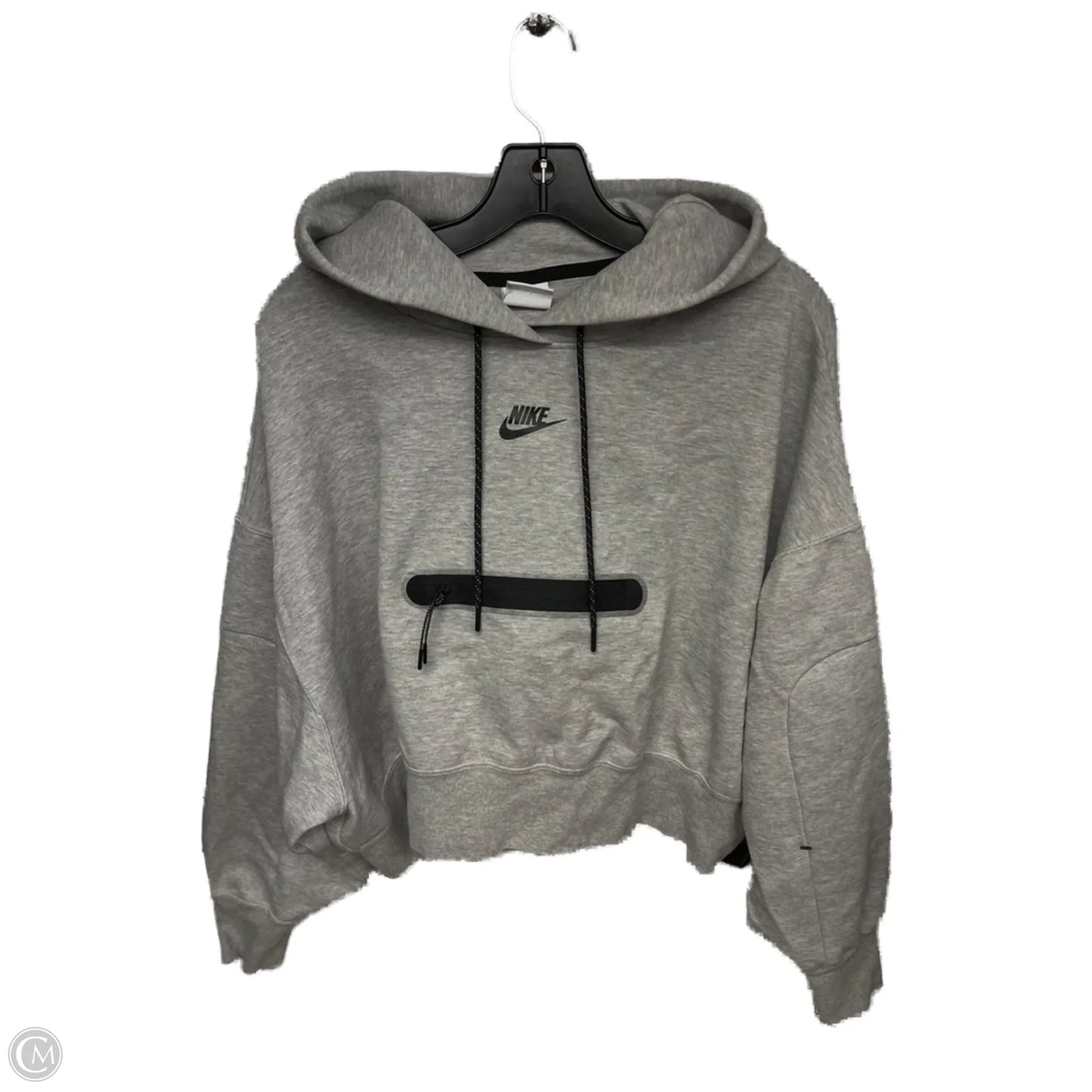 Sweatshirt Hoodie By Nike Apparel In Grey, Size: S
