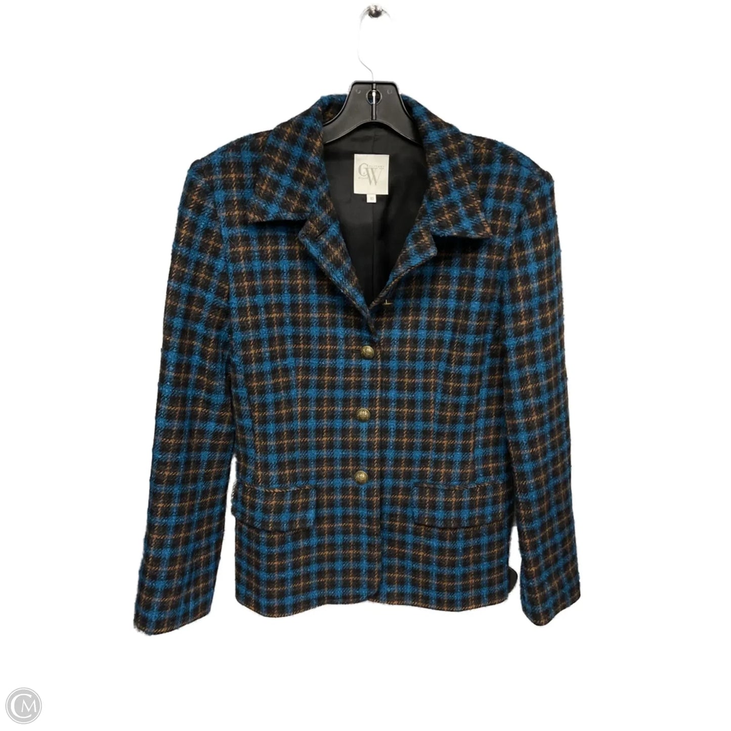 Blazer By Clifford Willis In Blue & Orange, Size: 10