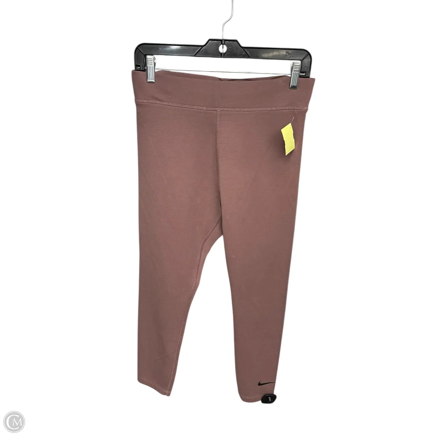 Athletic Leggings By Nike In Taupe, Size: L