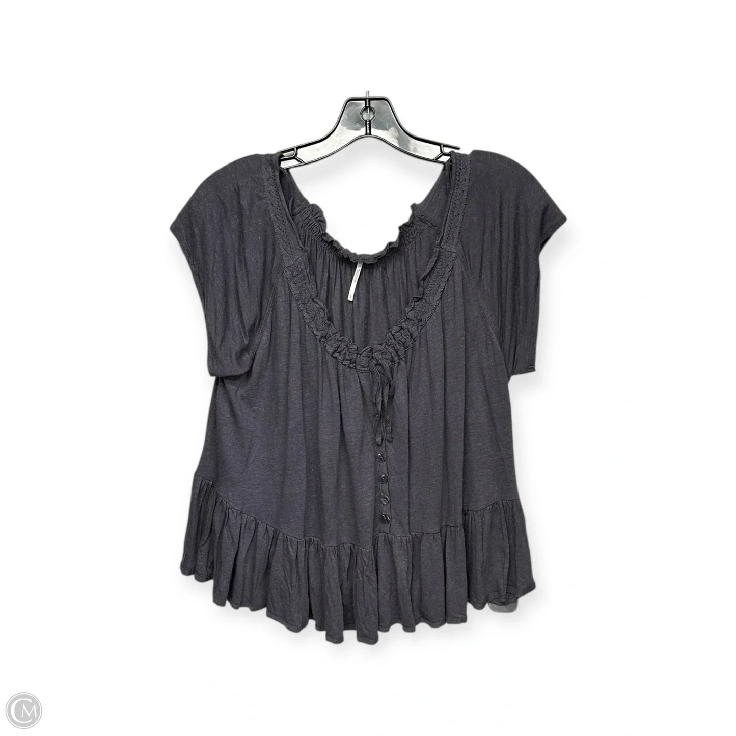 Top Short Sleeve By Free People In Grey, Size: S
