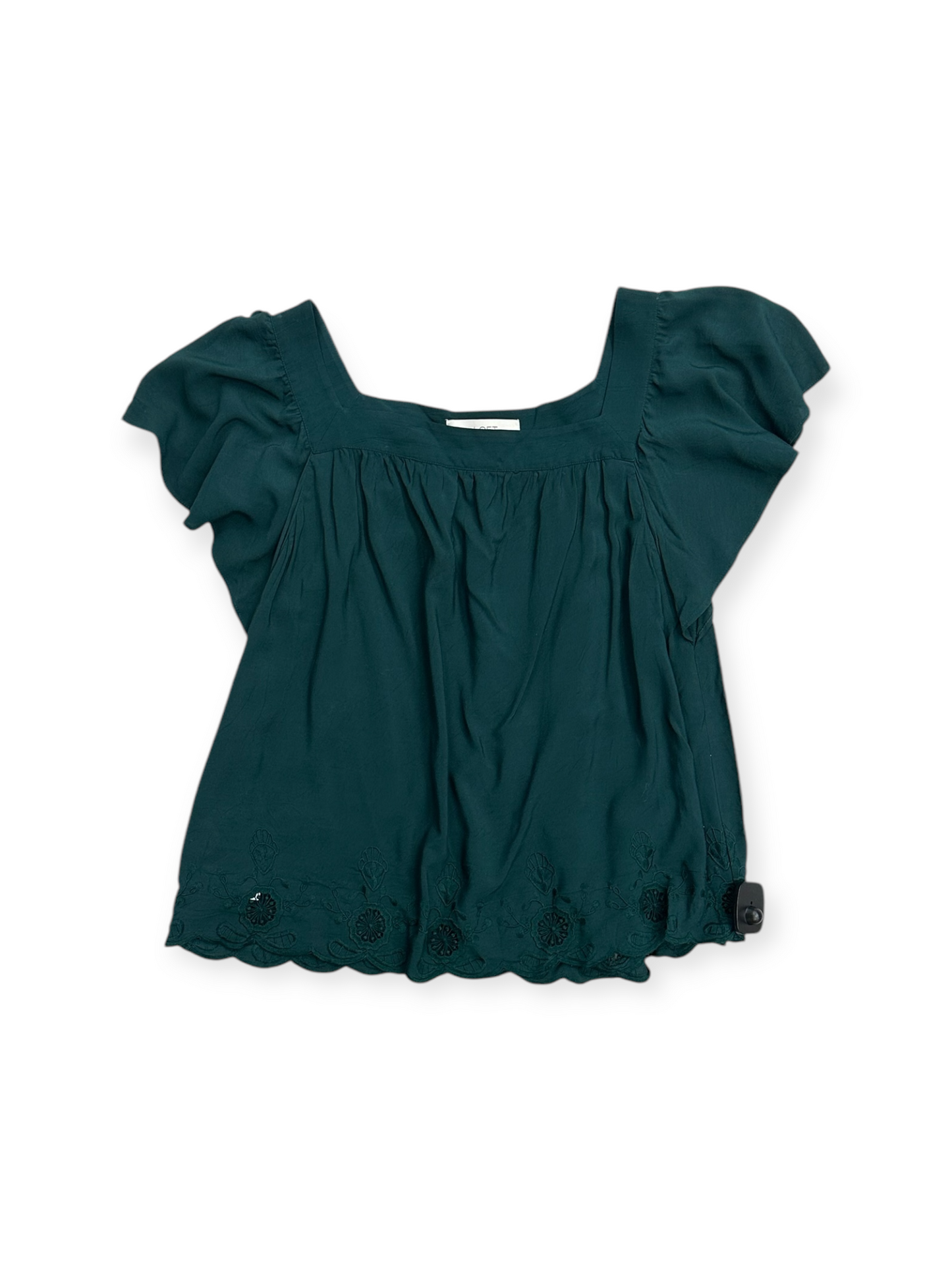 Top Short Sleeve By Loft In Green, Size: L