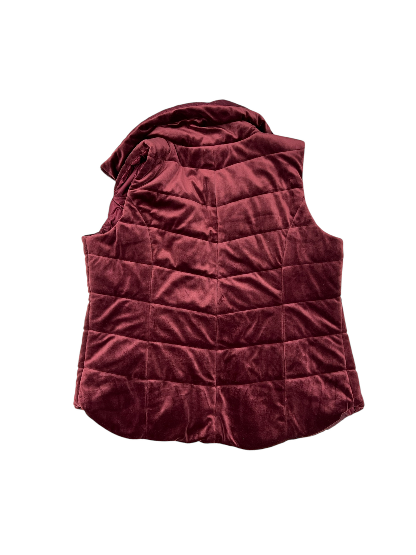 Vest Puffer & Quilted By Chicos In Maroon, Size: 18
