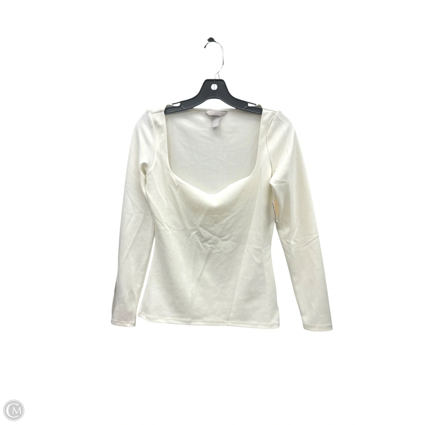 Top Long Sleeve By H&m In Cream, Size: S
