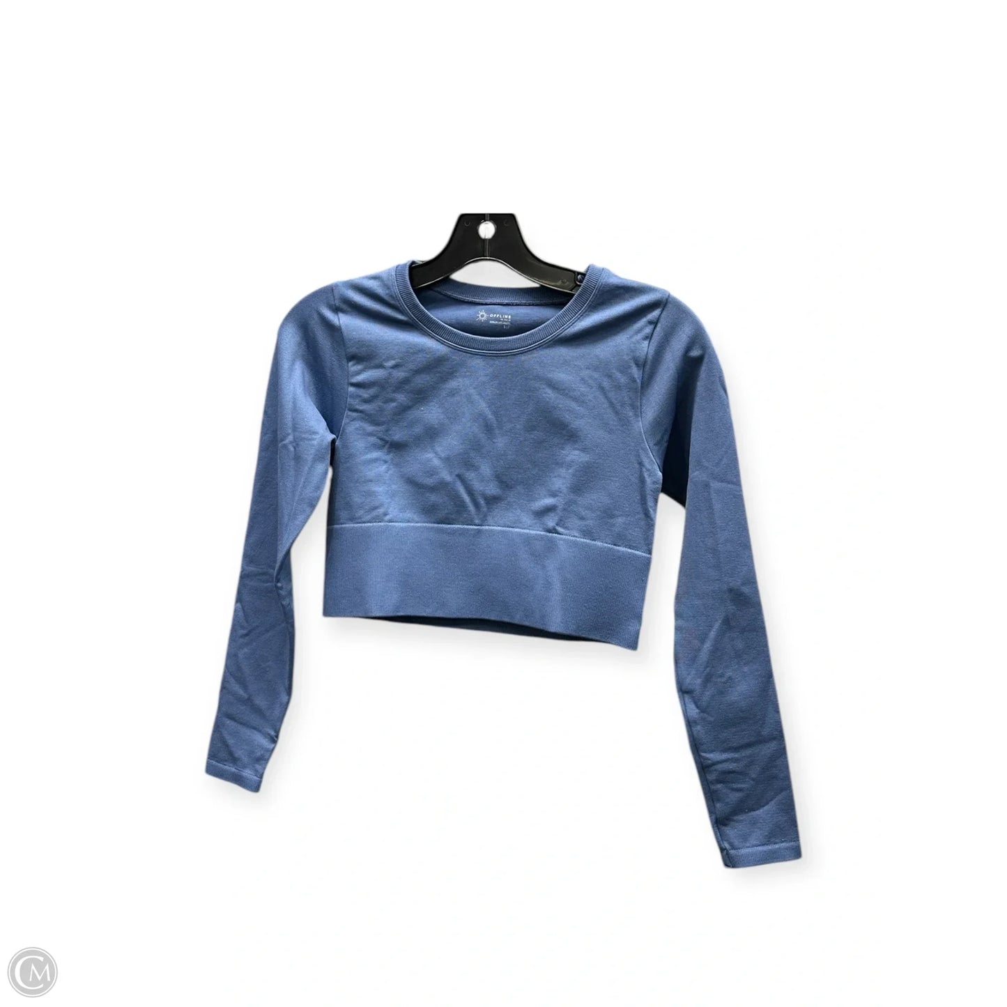 Athletic Top Long Sleeve Crewneck By Aerie In Blue, Size: S