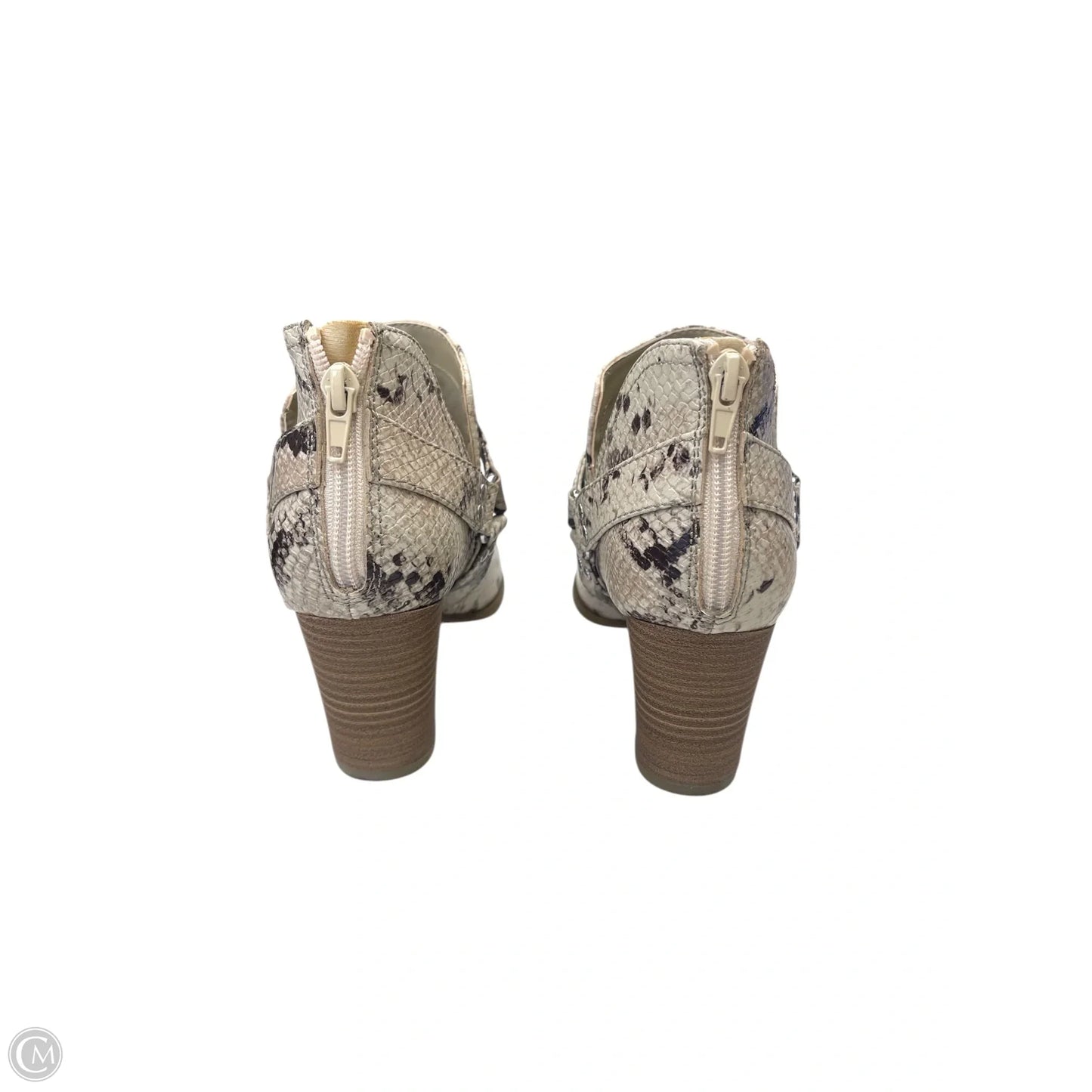 Boots Ankle Heels By Fergalicious In Snakeskin Print, Size: 7