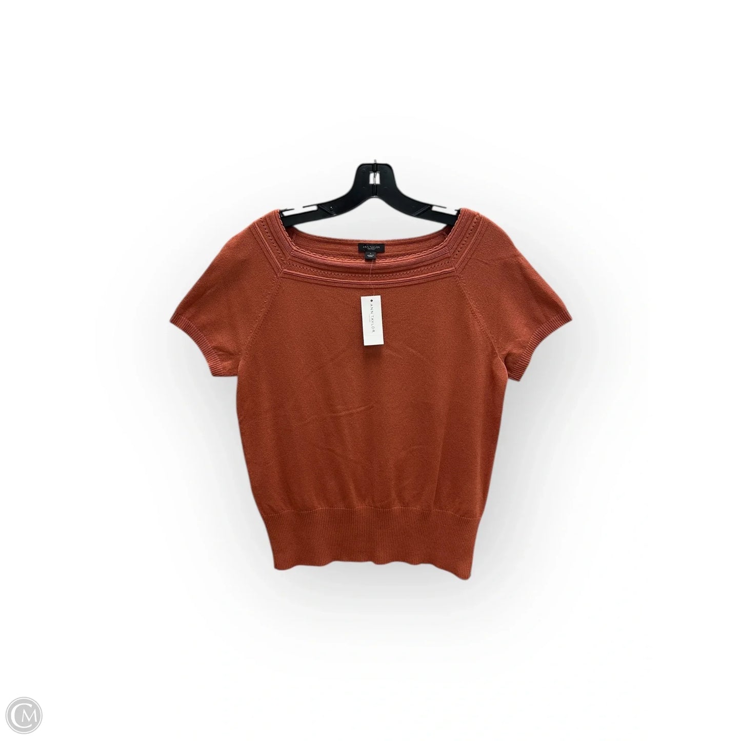 Top Short Sleeve By Ann Taylor In Orange, Size: L