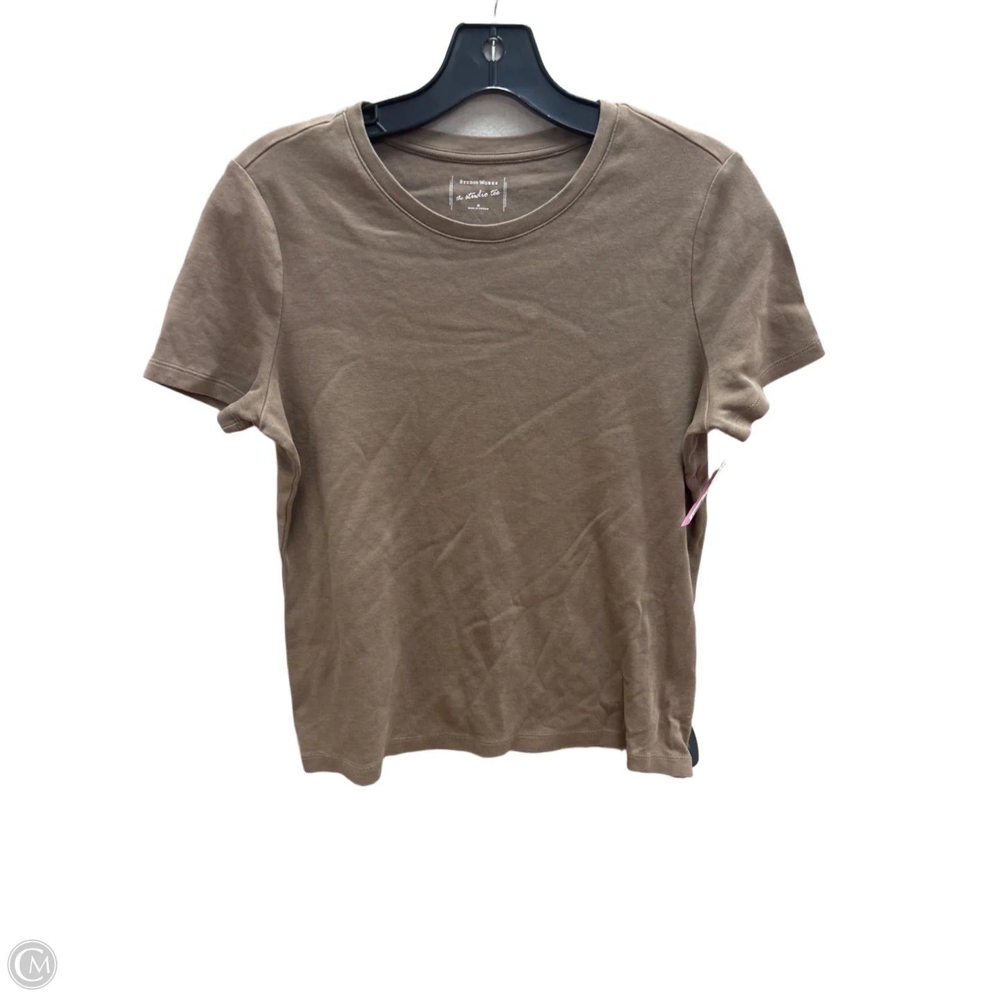 Top Short Sleeve Basic By Studio Works In Brown, Size: M
